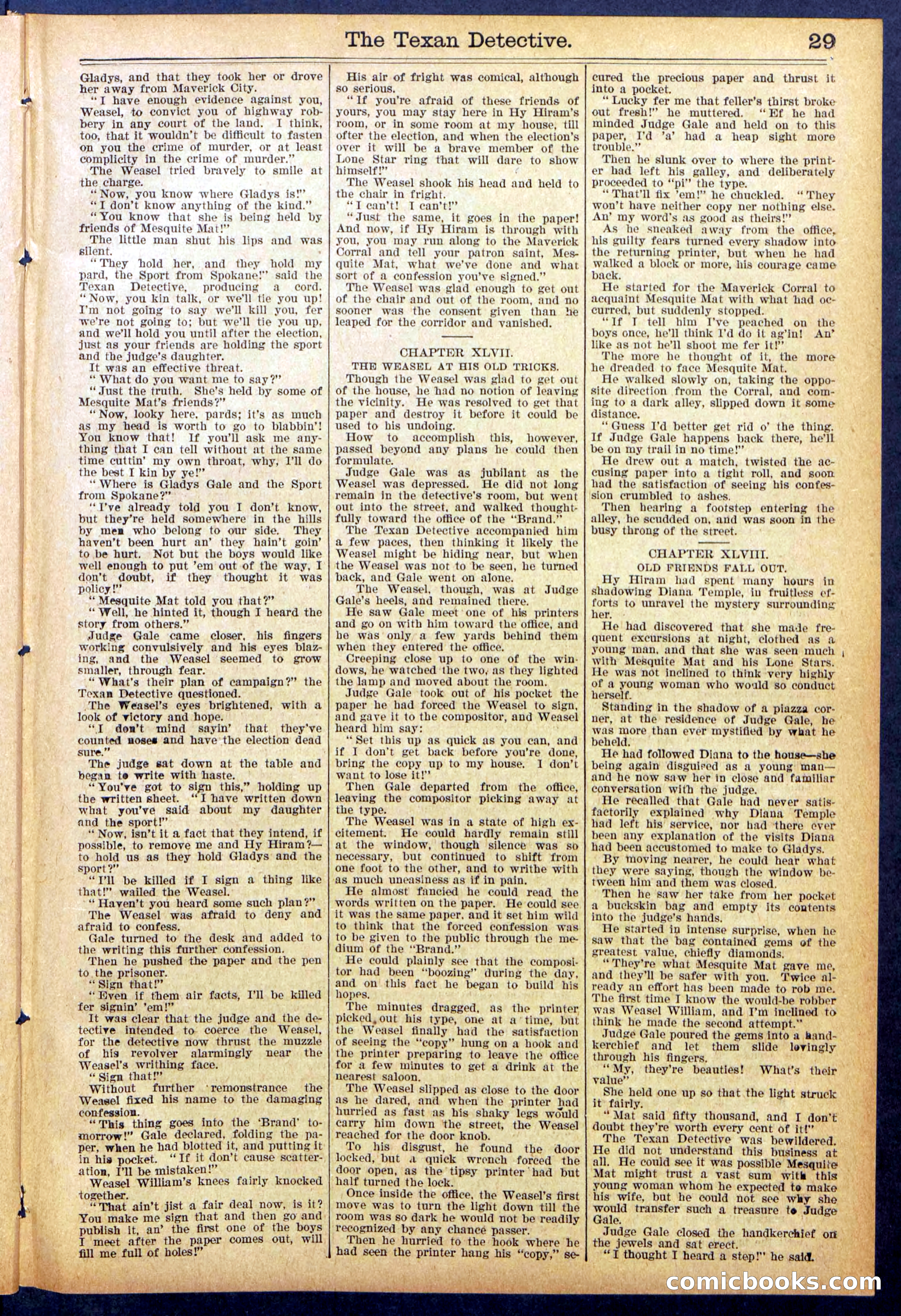 Beadle's New York Dime Library No. 887 — page 29 of 32