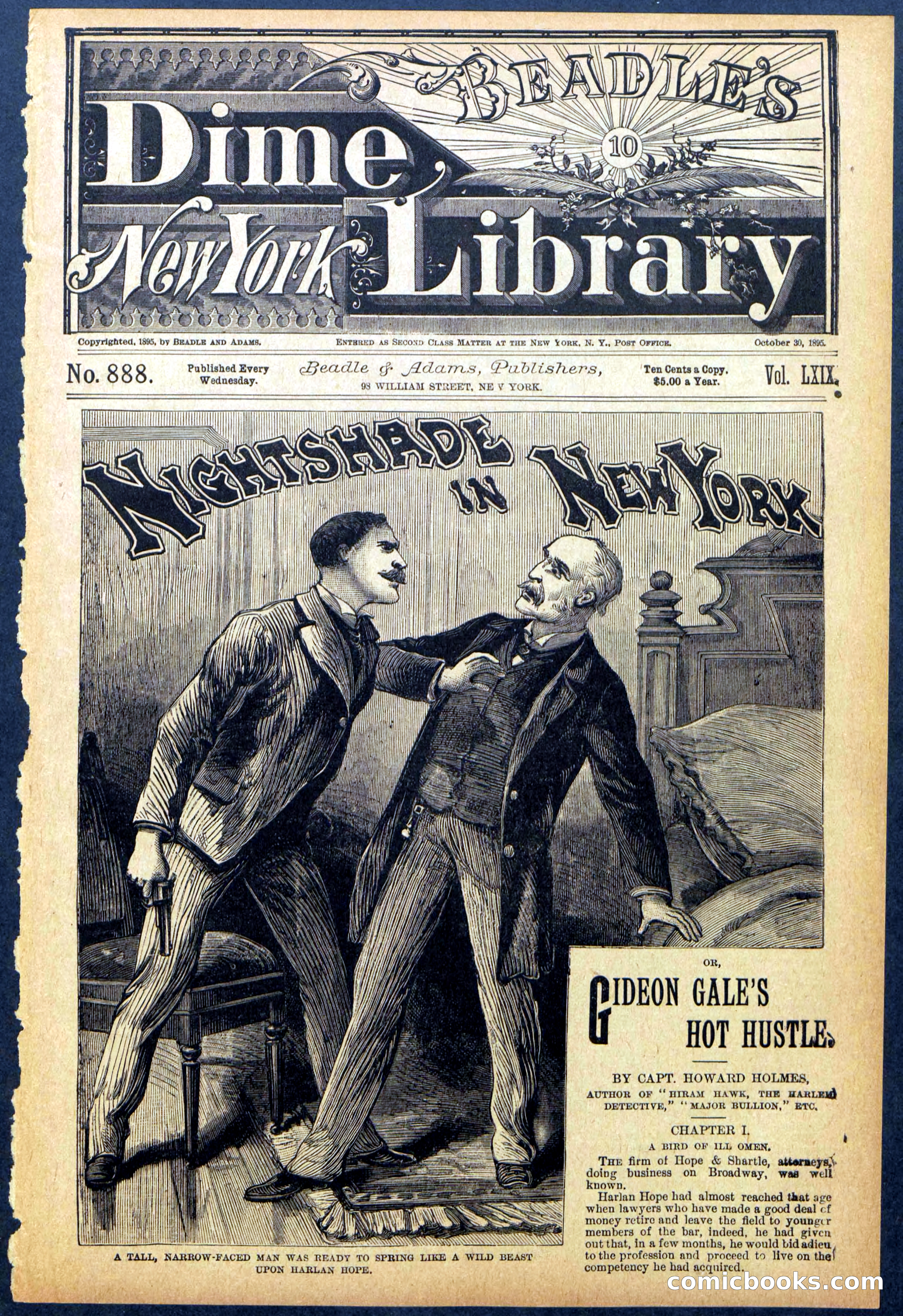Beadle's New York Dime Library No. 888 — page 1 of 32