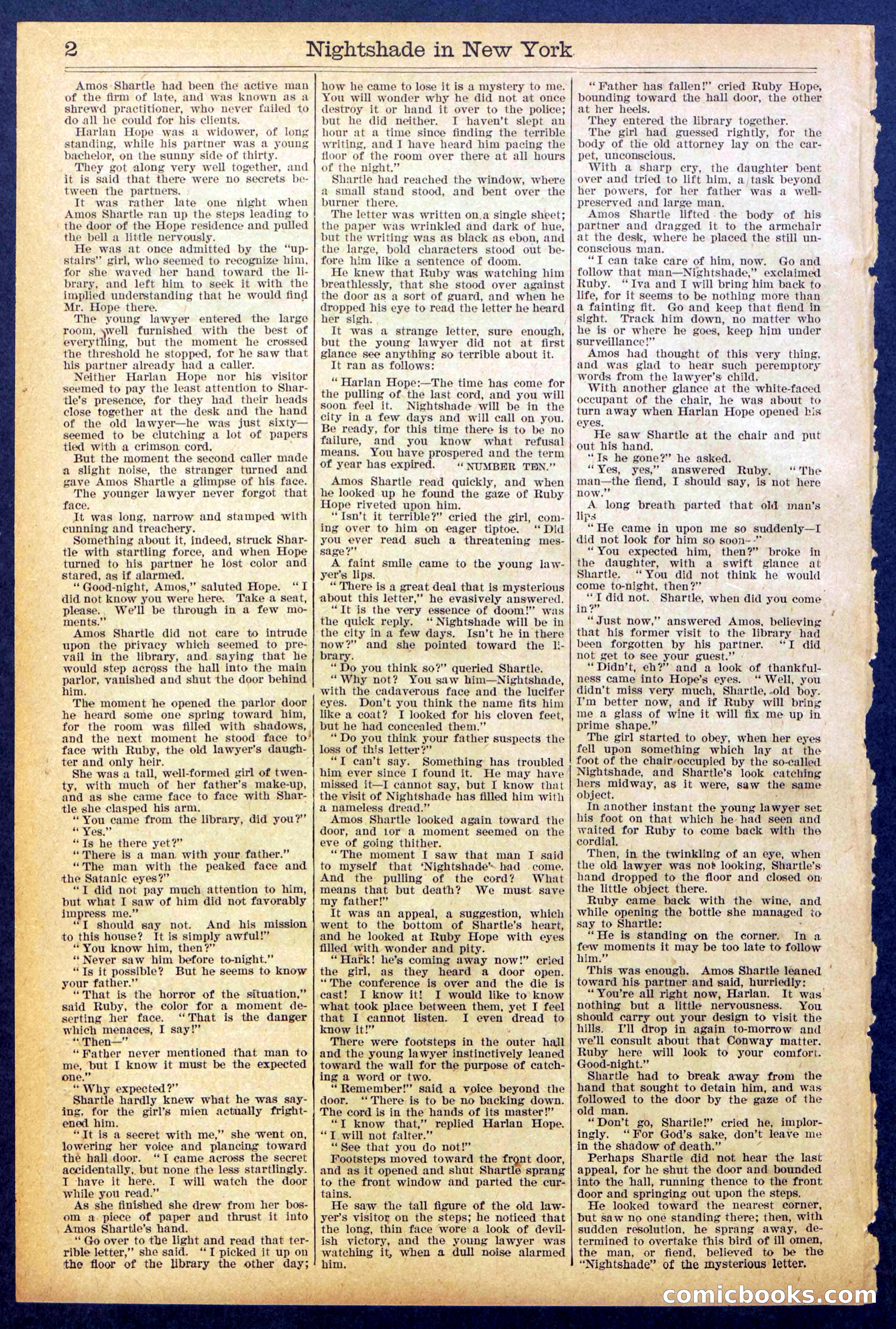 Beadle's New York Dime Library No. 888 — page 2 of 32