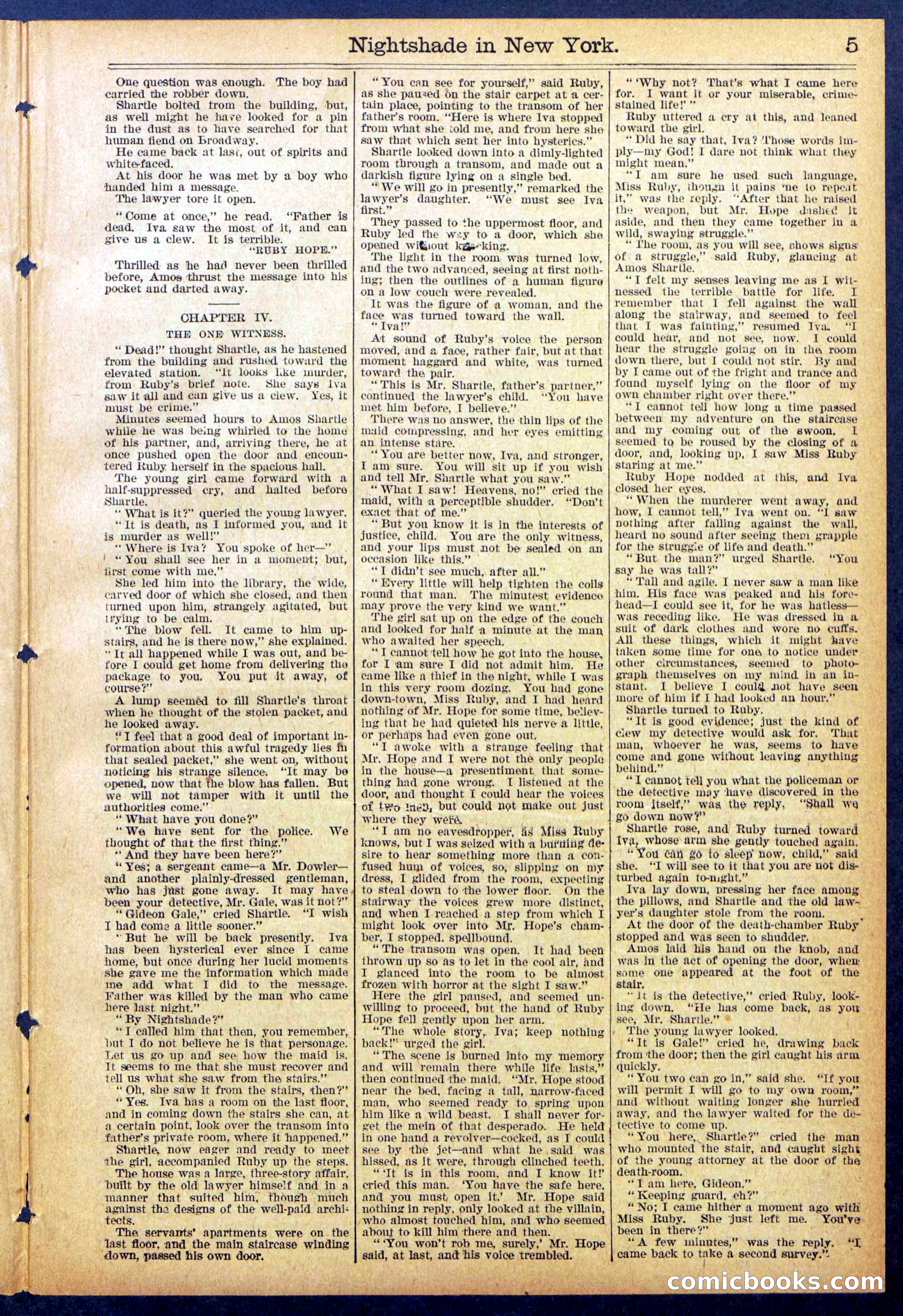 Beadle's New York Dime Library No. 888 — page 5 of 32