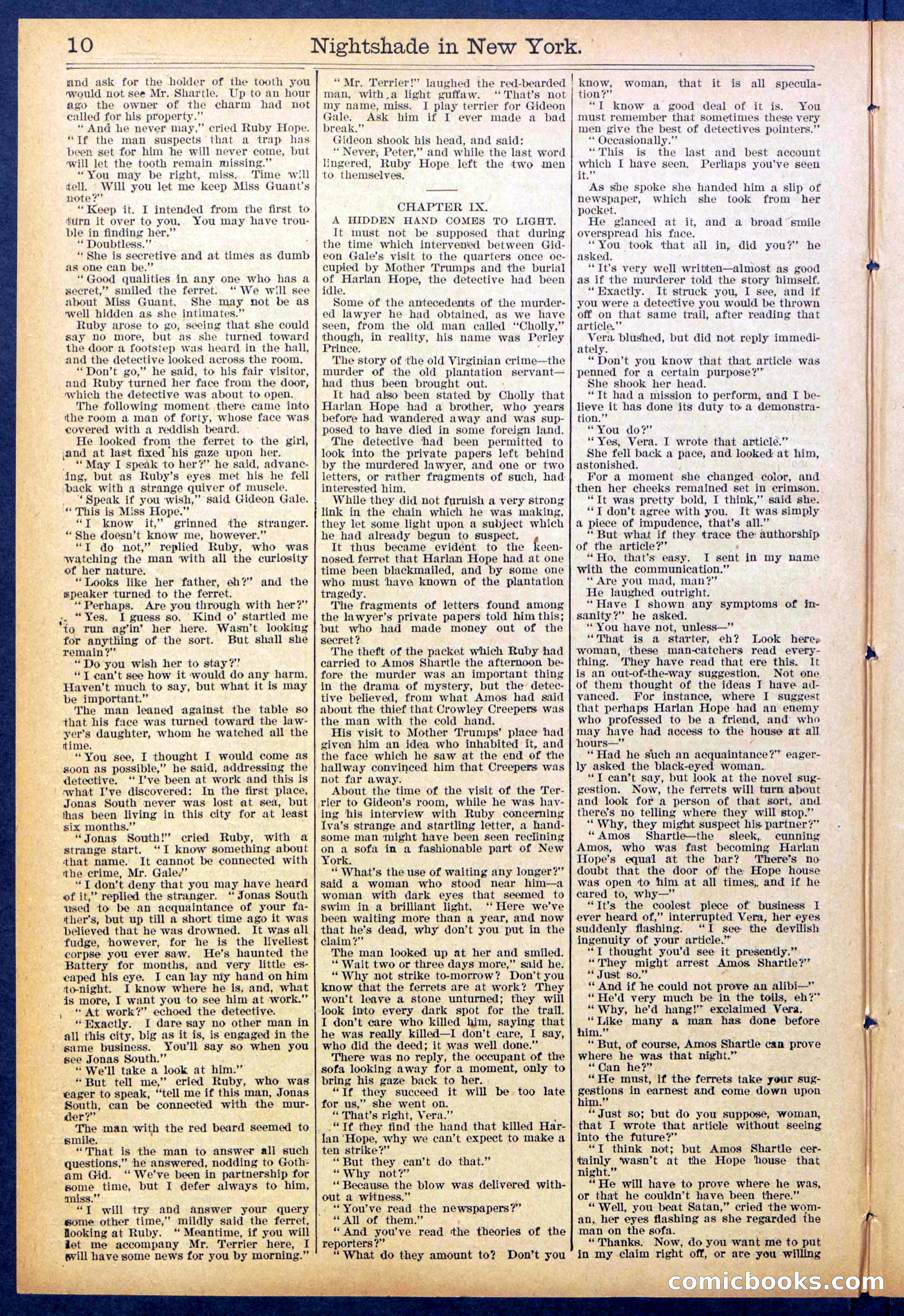 Beadle's New York Dime Library No. 888 — page 10 of 32