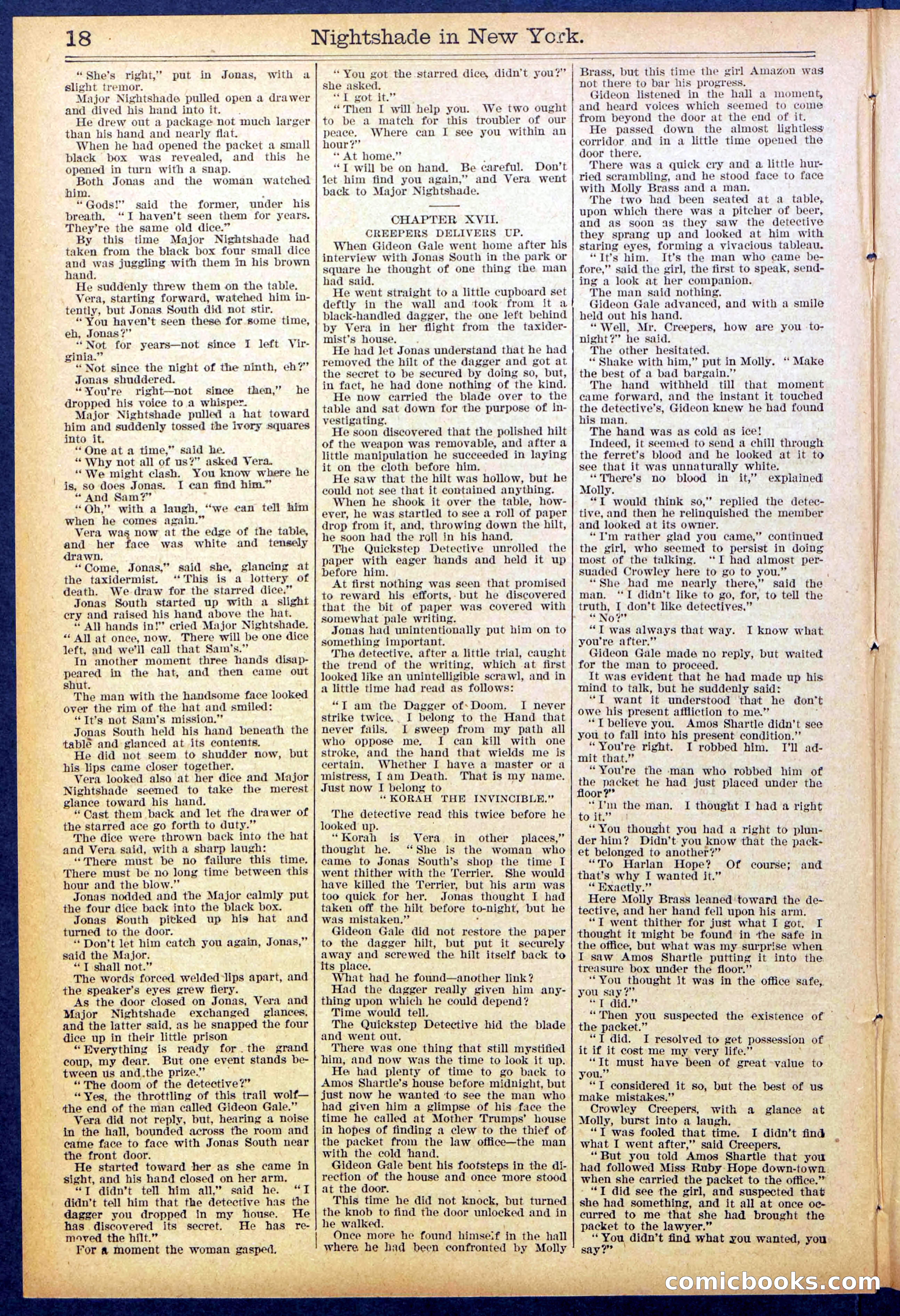 Beadle's New York Dime Library No. 888 — page 18 of 32