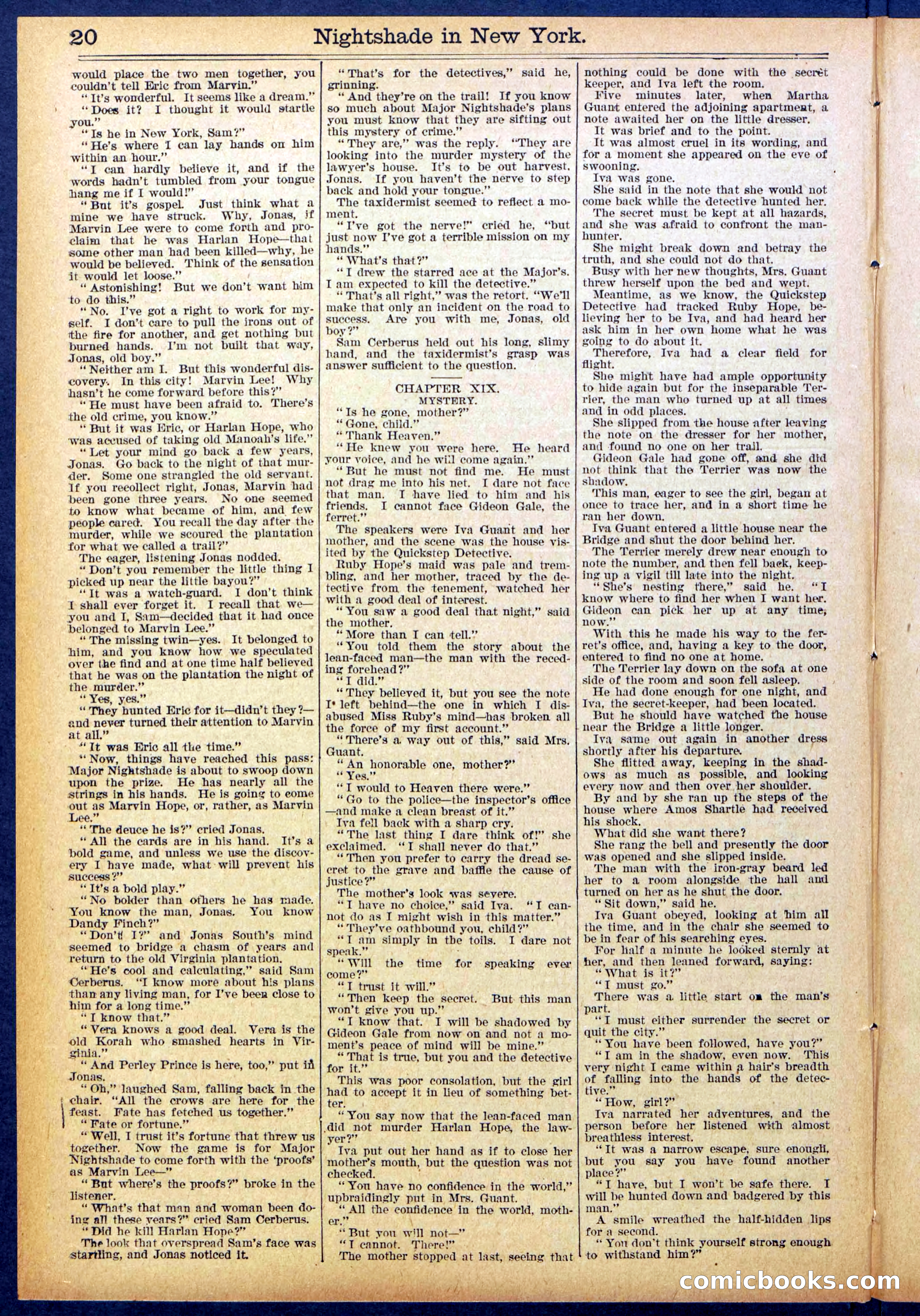 Beadle's New York Dime Library No. 888 — page 20 of 32