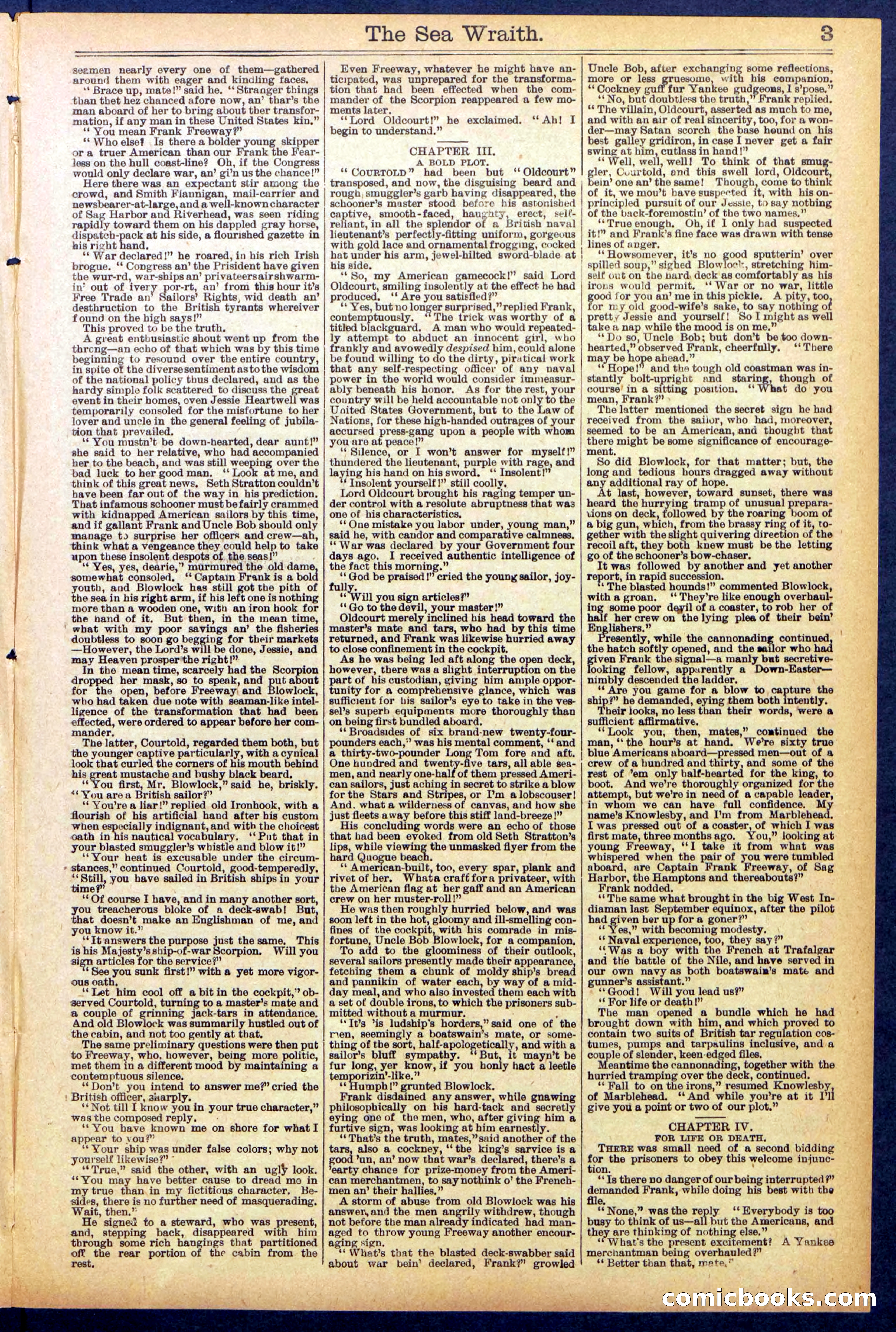 Beadle's Dime Library No. 889: Sea Wraith Driftford — page 3 of 32