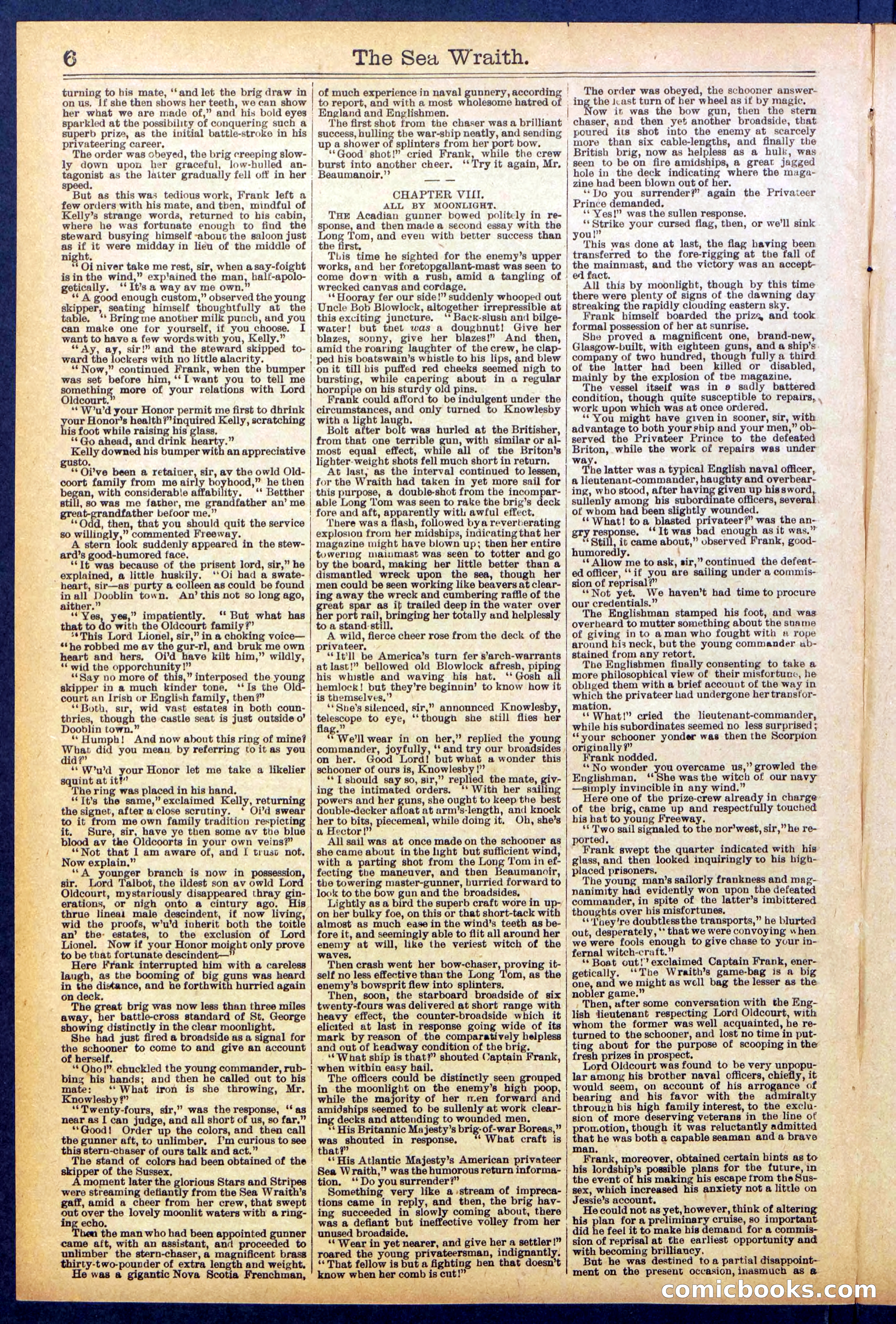 Beadle's Dime Library No. 889: Sea Wraith Driftford — page 6 of 32