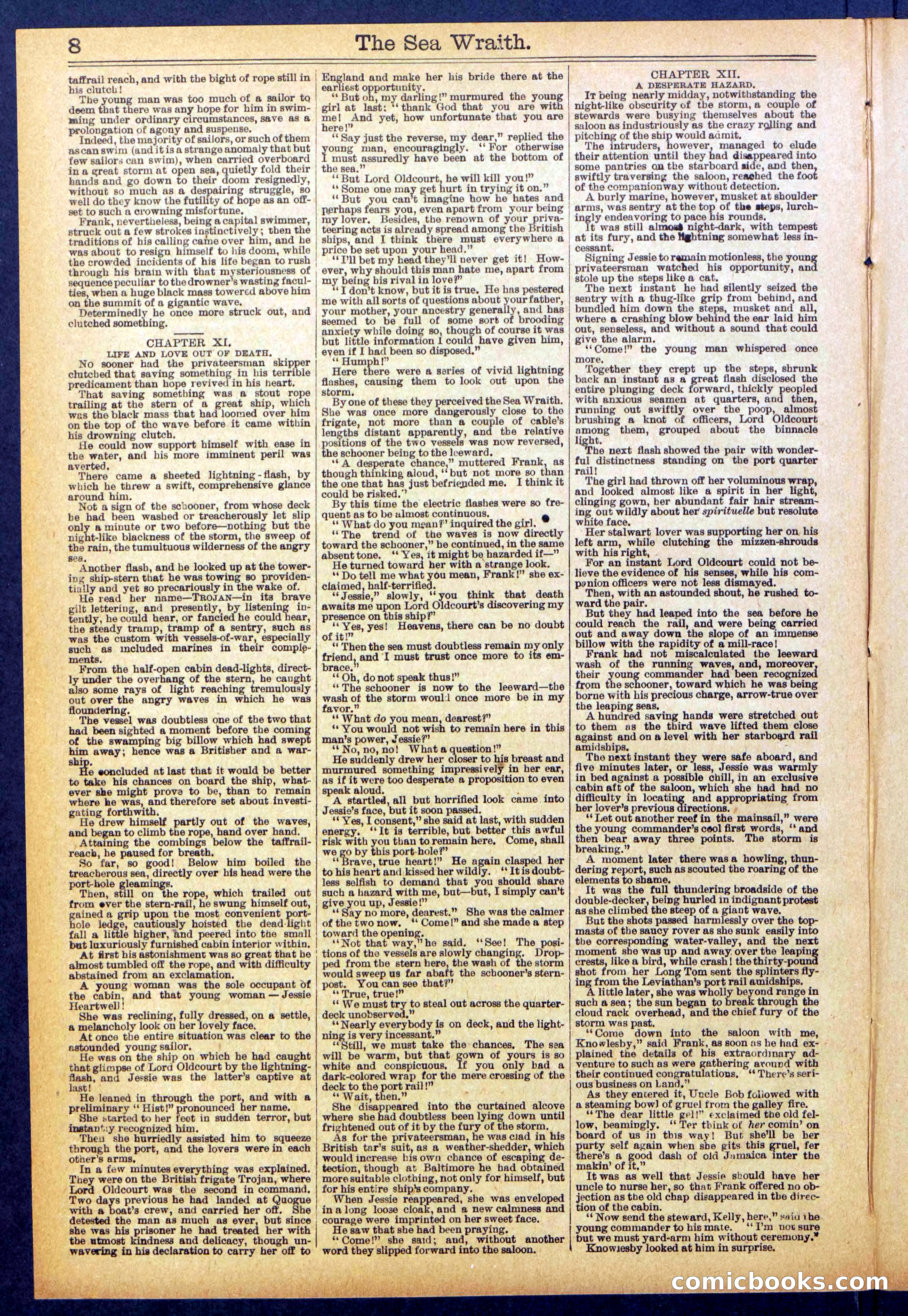 Beadle's Dime Library No. 889: Sea Wraith Driftford — page 8 of 32