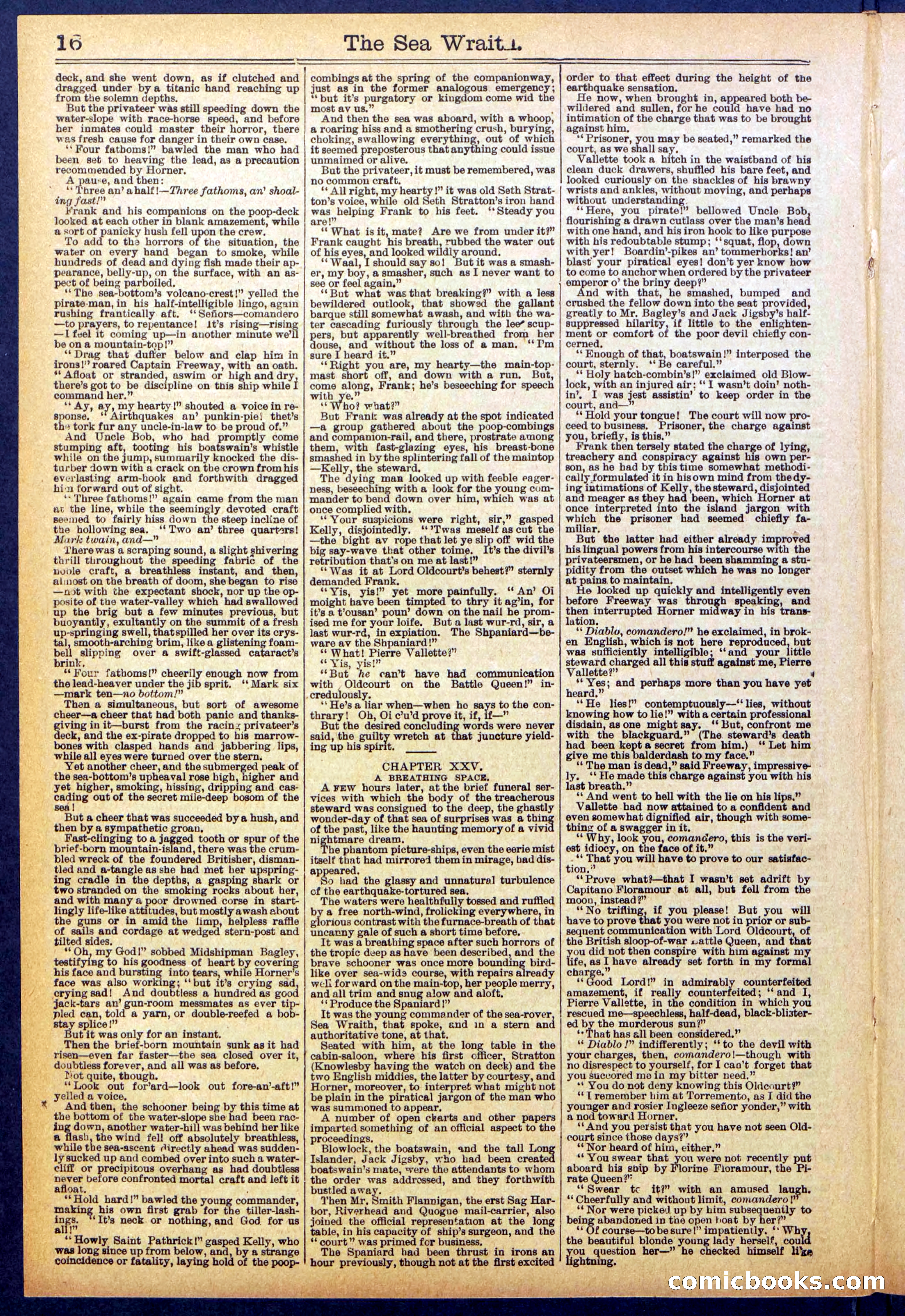 Beadle's Dime Library No. 889: Sea Wraith Driftford — page 16 of 32