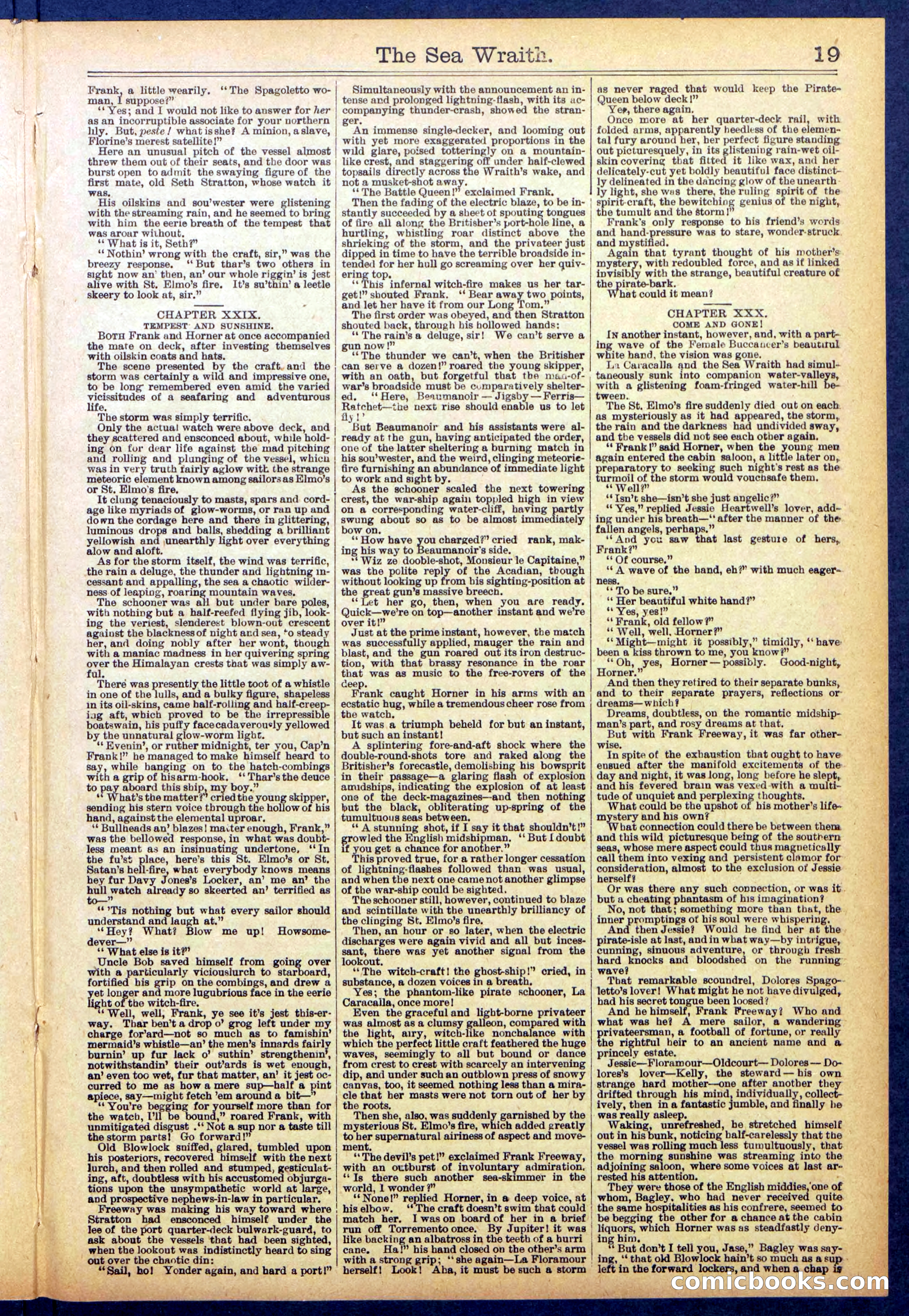 Beadle's Dime Library No. 889: Sea Wraith Driftford — page 19 of 32