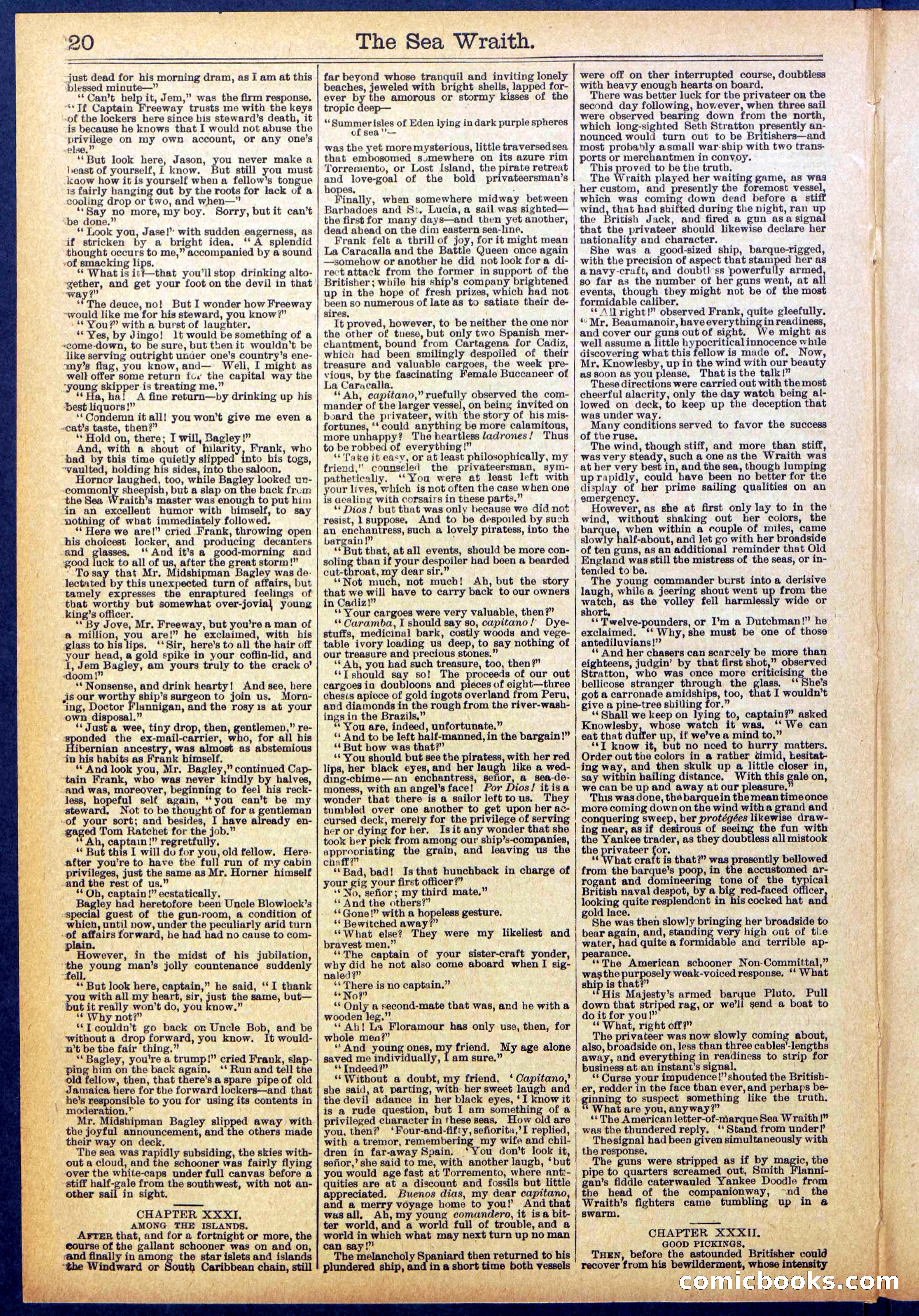 Beadle's Dime Library No. 889: Sea Wraith Driftford — page 20 of 32