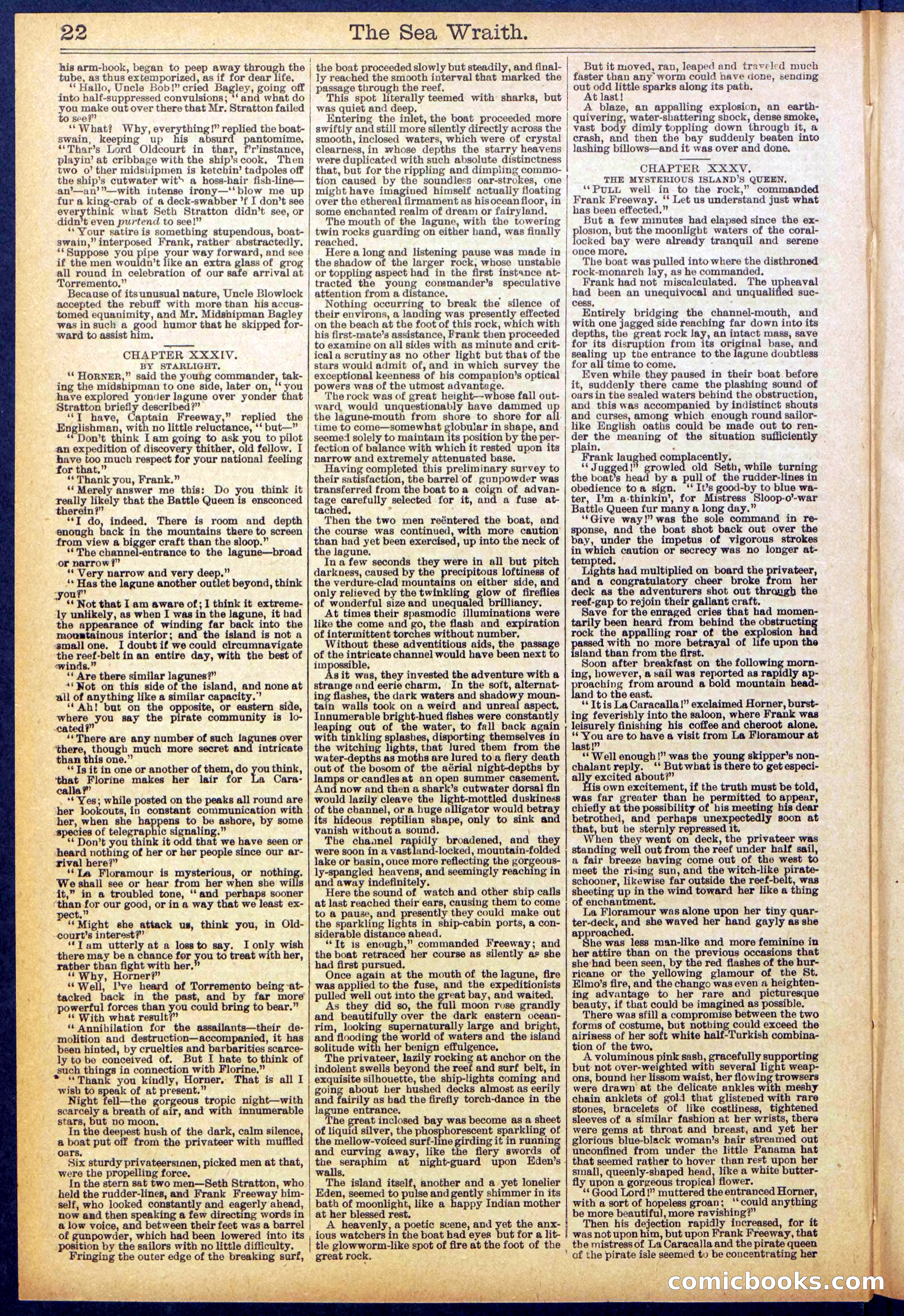 Beadle's Dime Library No. 889: Sea Wraith Driftford — page 22 of 32