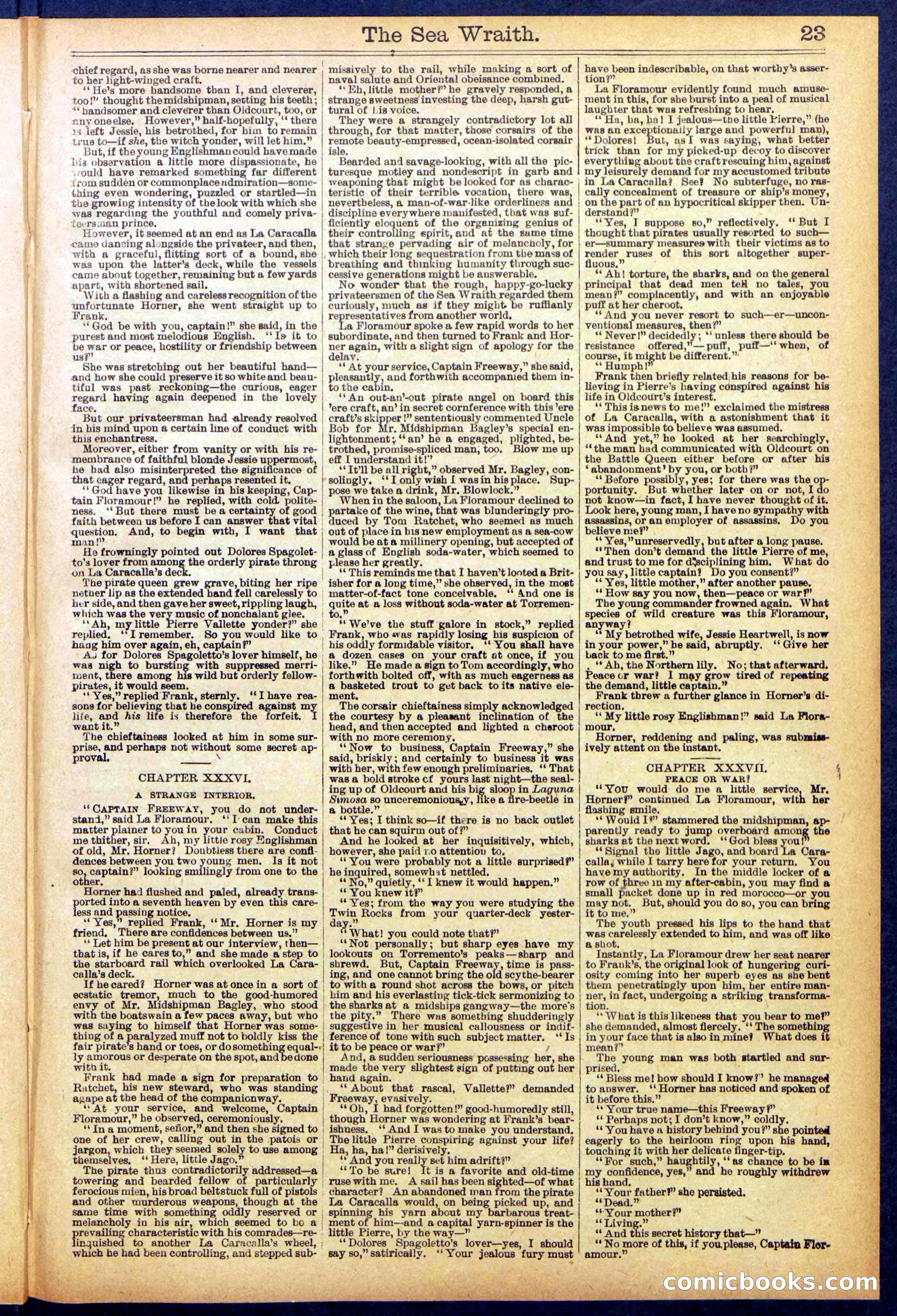Beadle's Dime Library No. 889: Sea Wraith Driftford — page 23 of 32