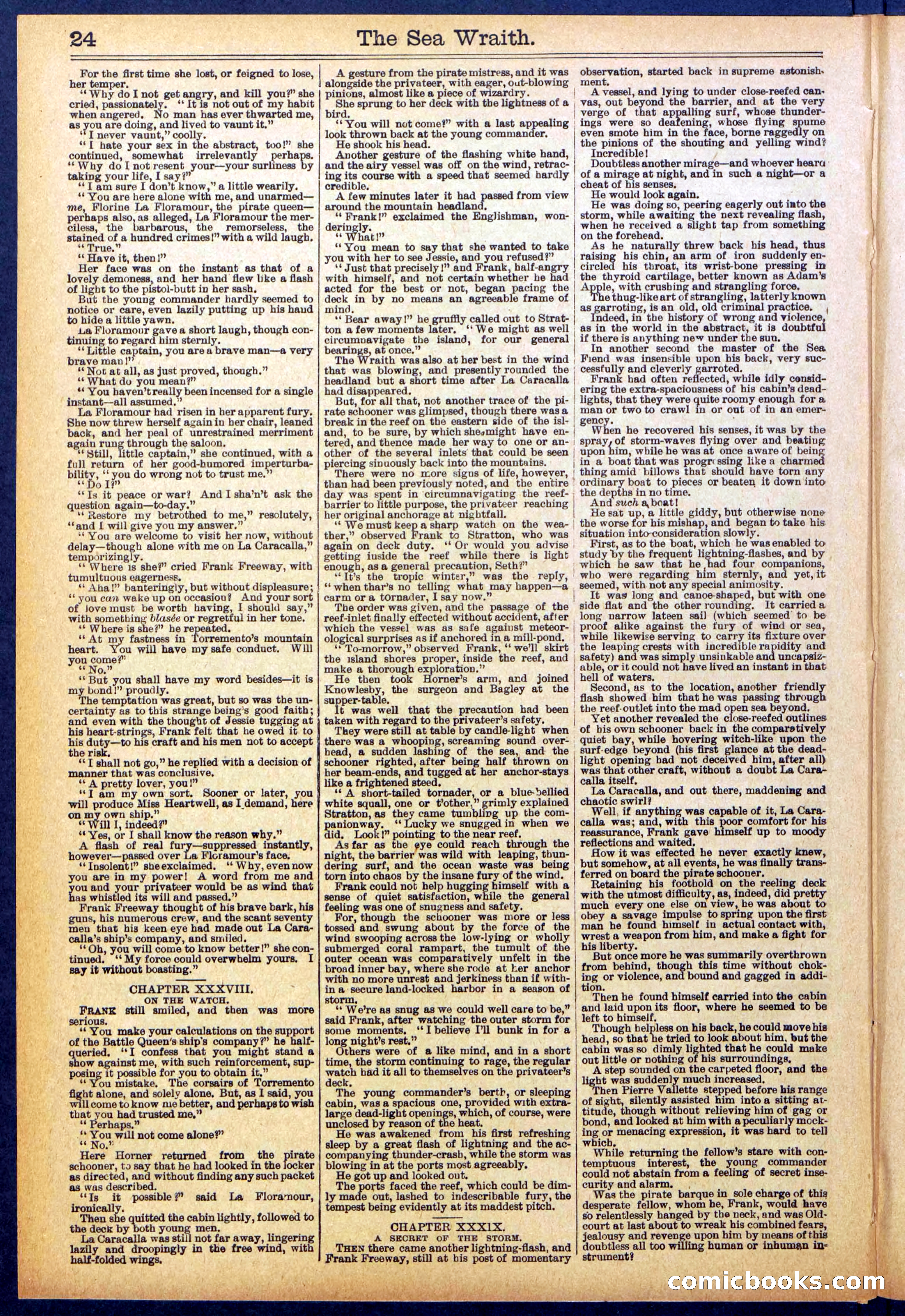 Beadle's Dime Library No. 889: Sea Wraith Driftford — page 24 of 32