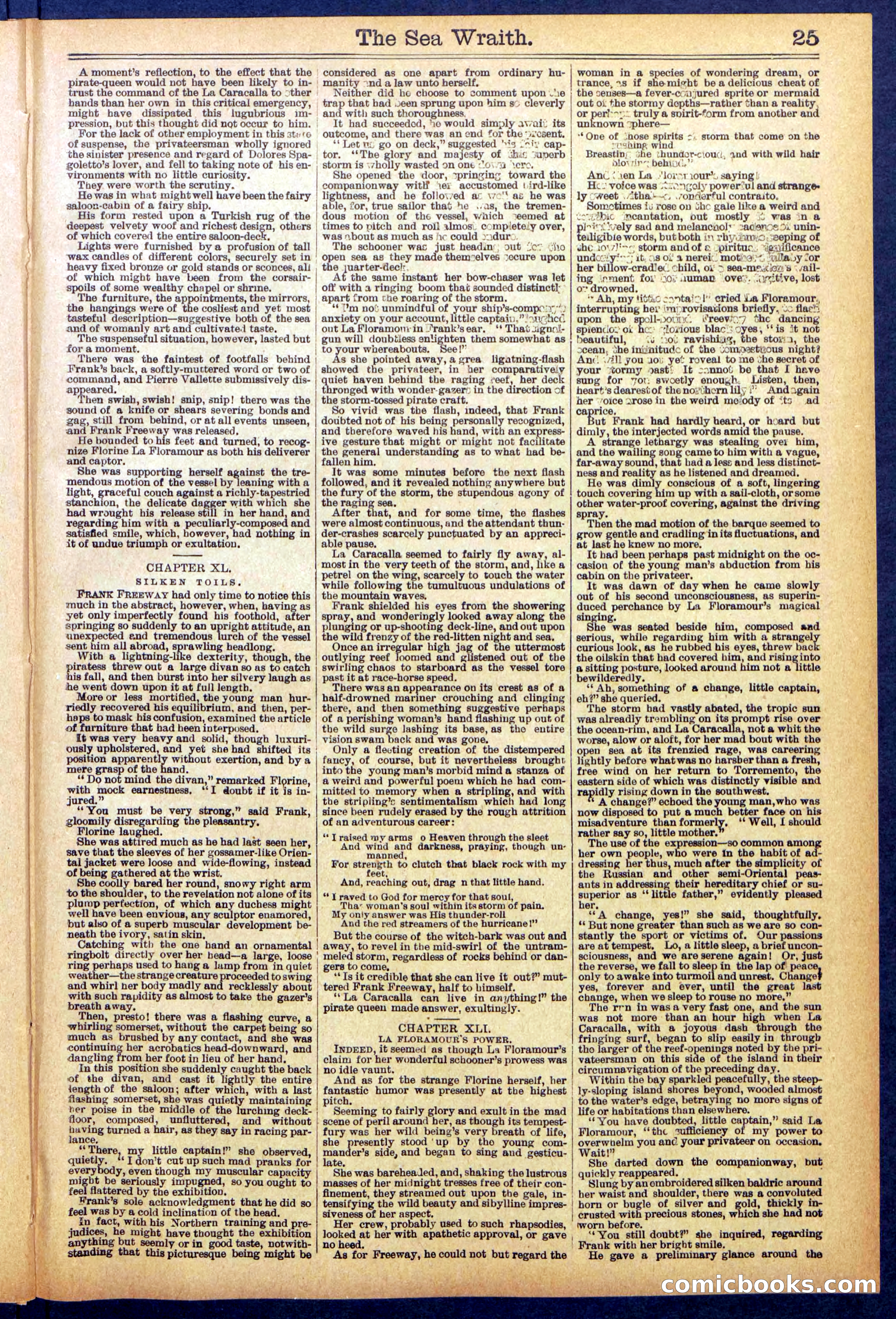 Beadle's Dime Library No. 889: Sea Wraith Driftford — page 25 of 32