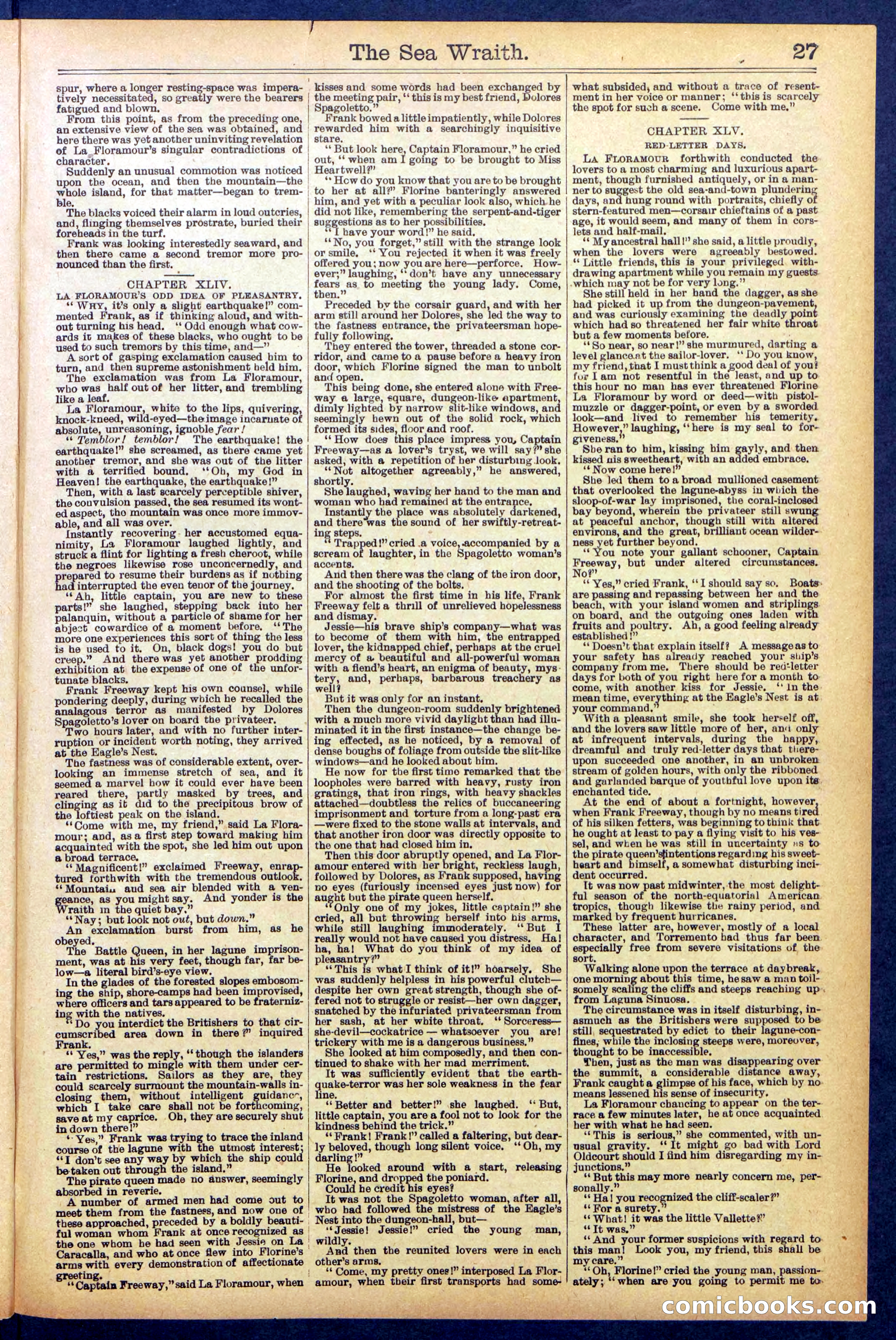 Beadle's Dime Library No. 889: Sea Wraith Driftford — page 27 of 32