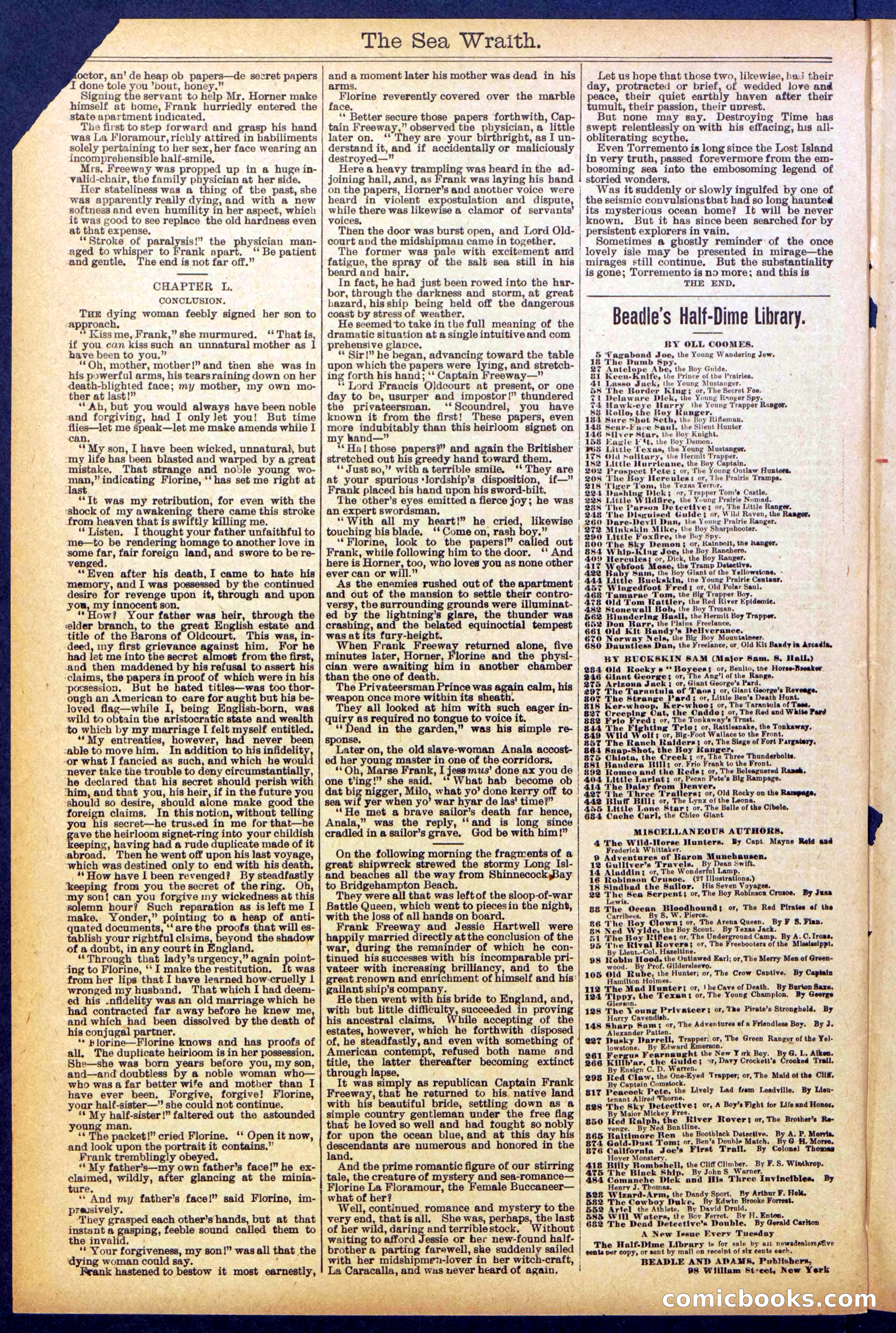 Beadle's Dime Library No. 889: Sea Wraith Driftford — page 30 of 32