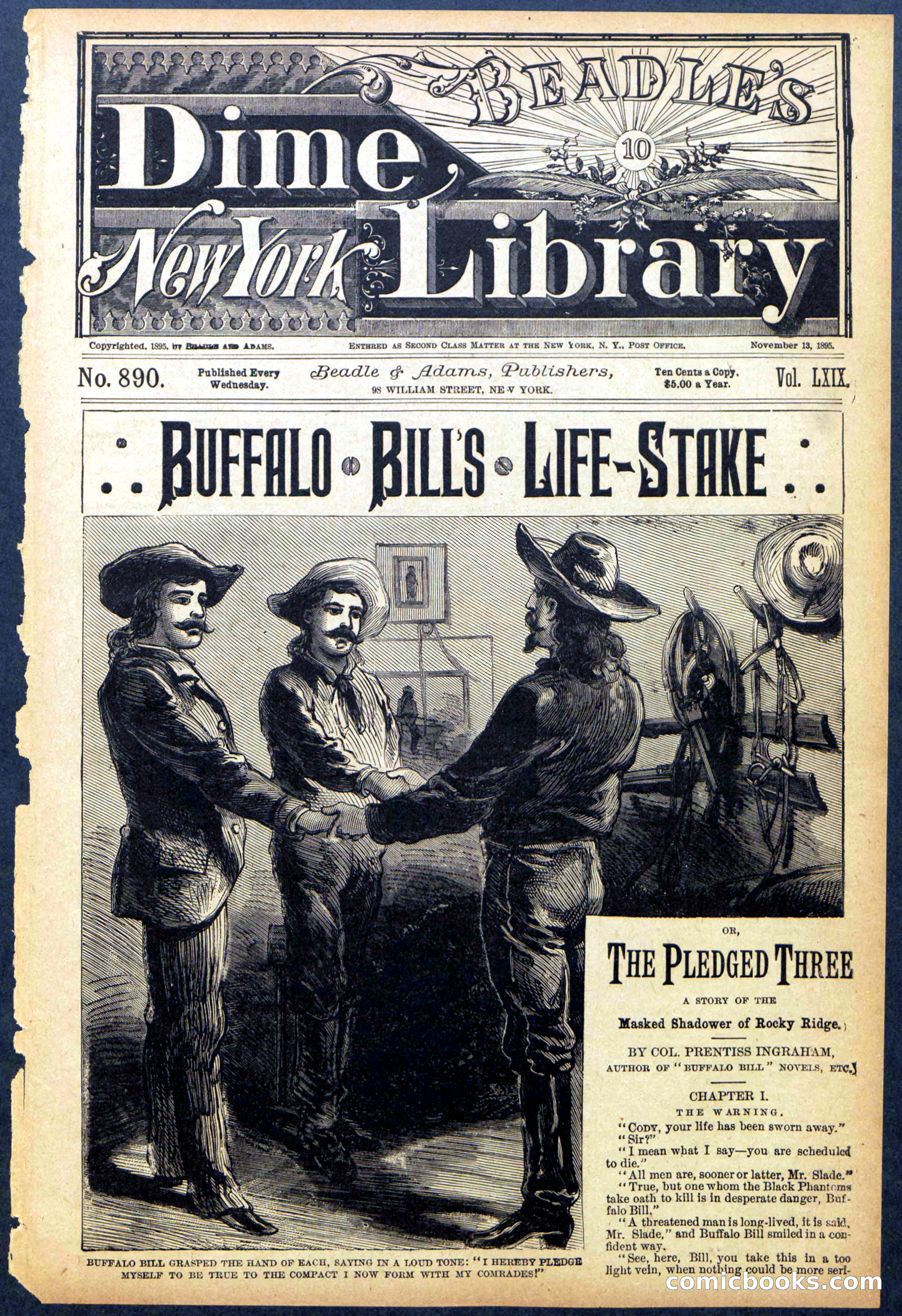 Beadle's New York Dime Library No. 890 — page 1 of 32