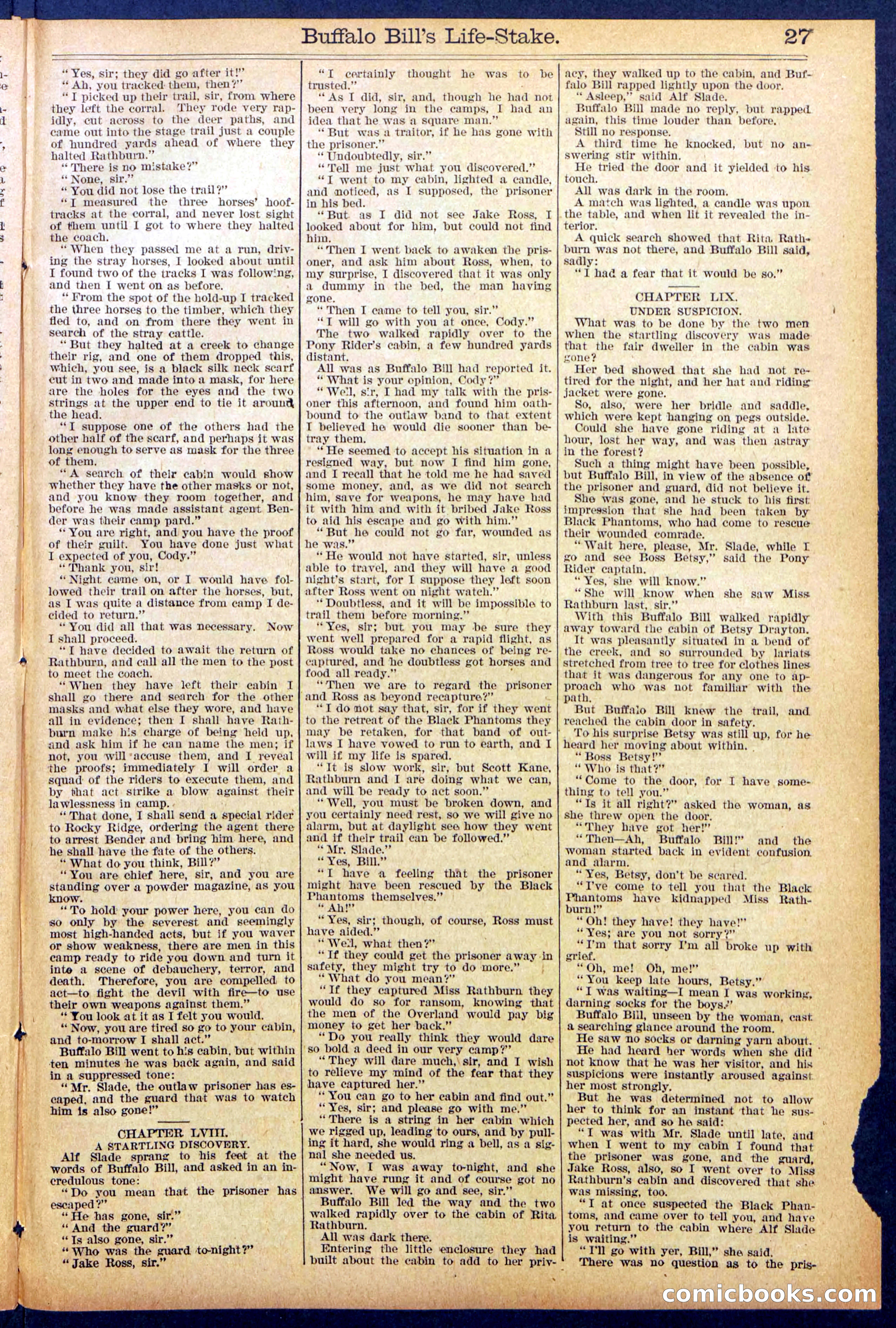 Beadle's New York Dime Library No. 890 — page 27 of 32