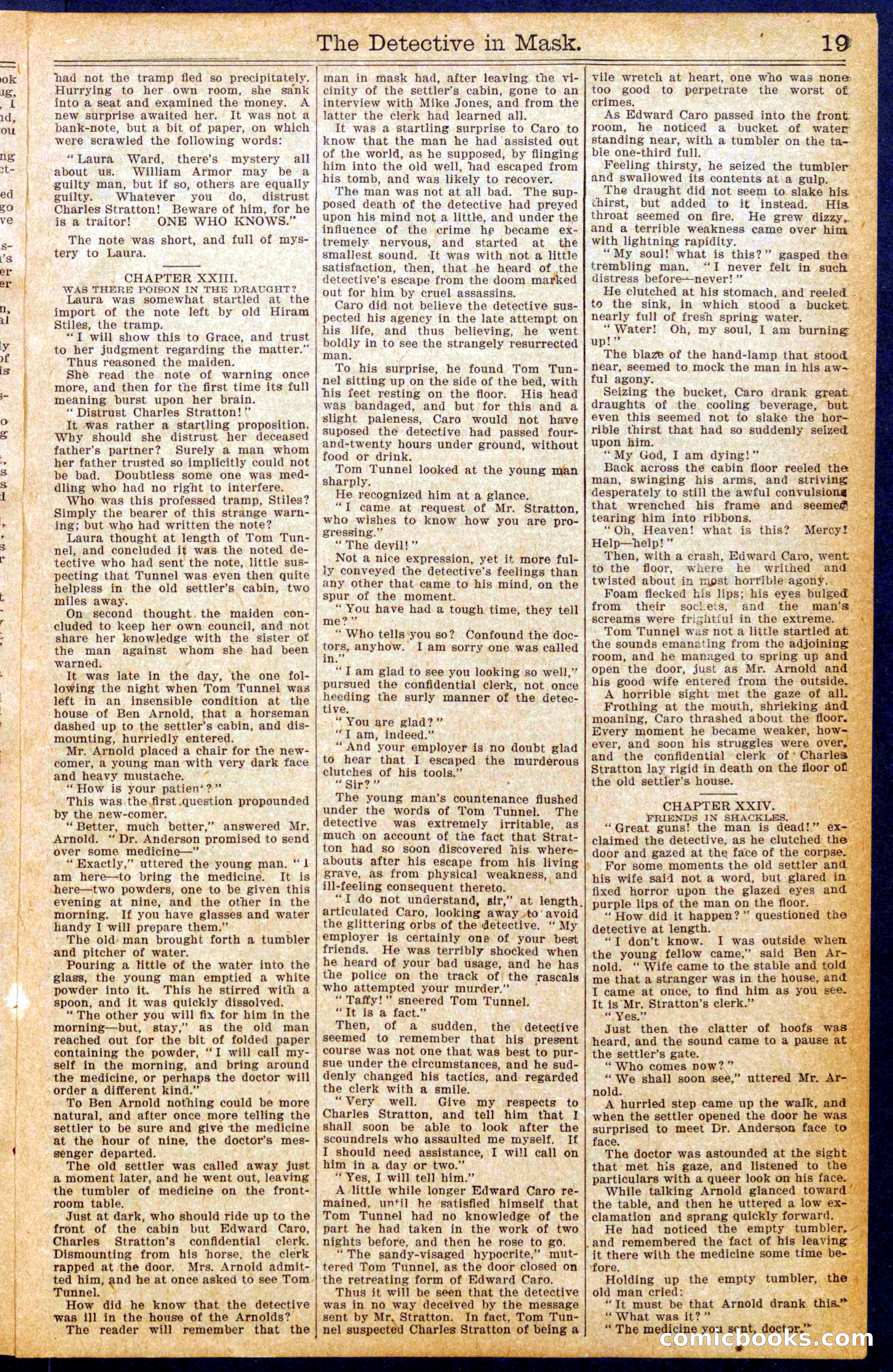 Beadle's New York Dime Library No. 924 — page 19 of 32