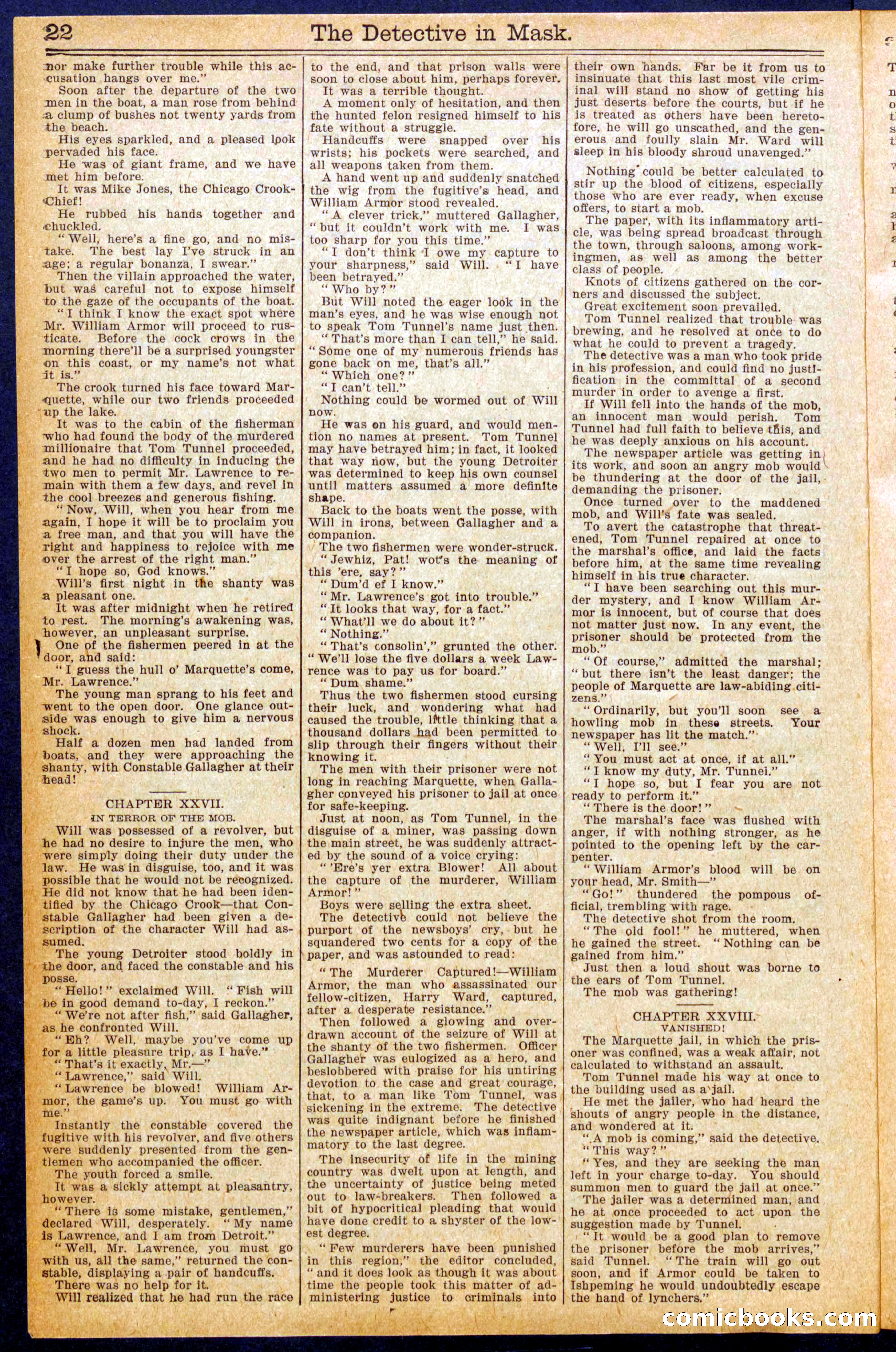 Beadle's New York Dime Library No. 924 — page 22 of 32