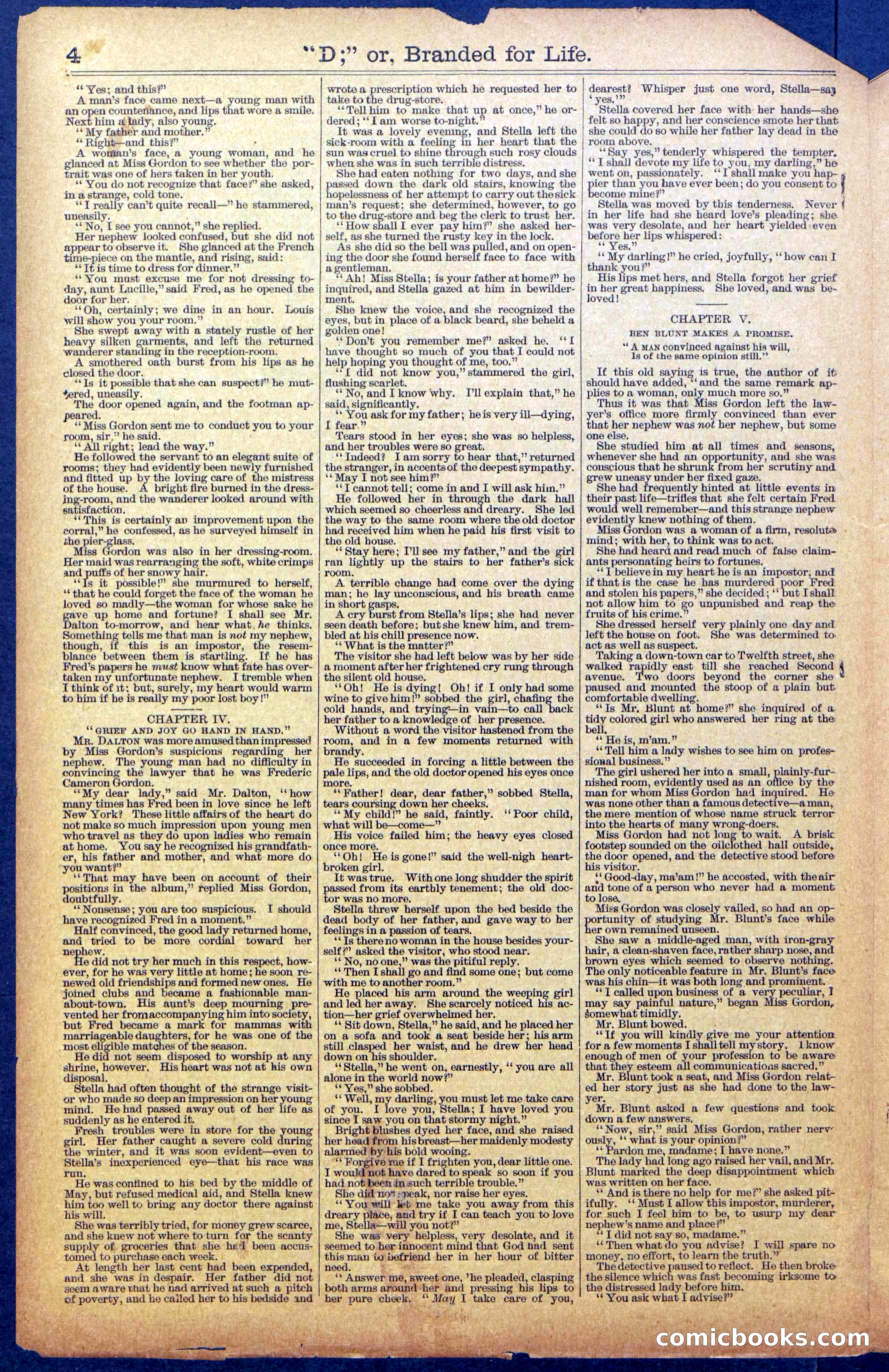 Beadle's New York Dime Library No. 971 — page 4 of 24