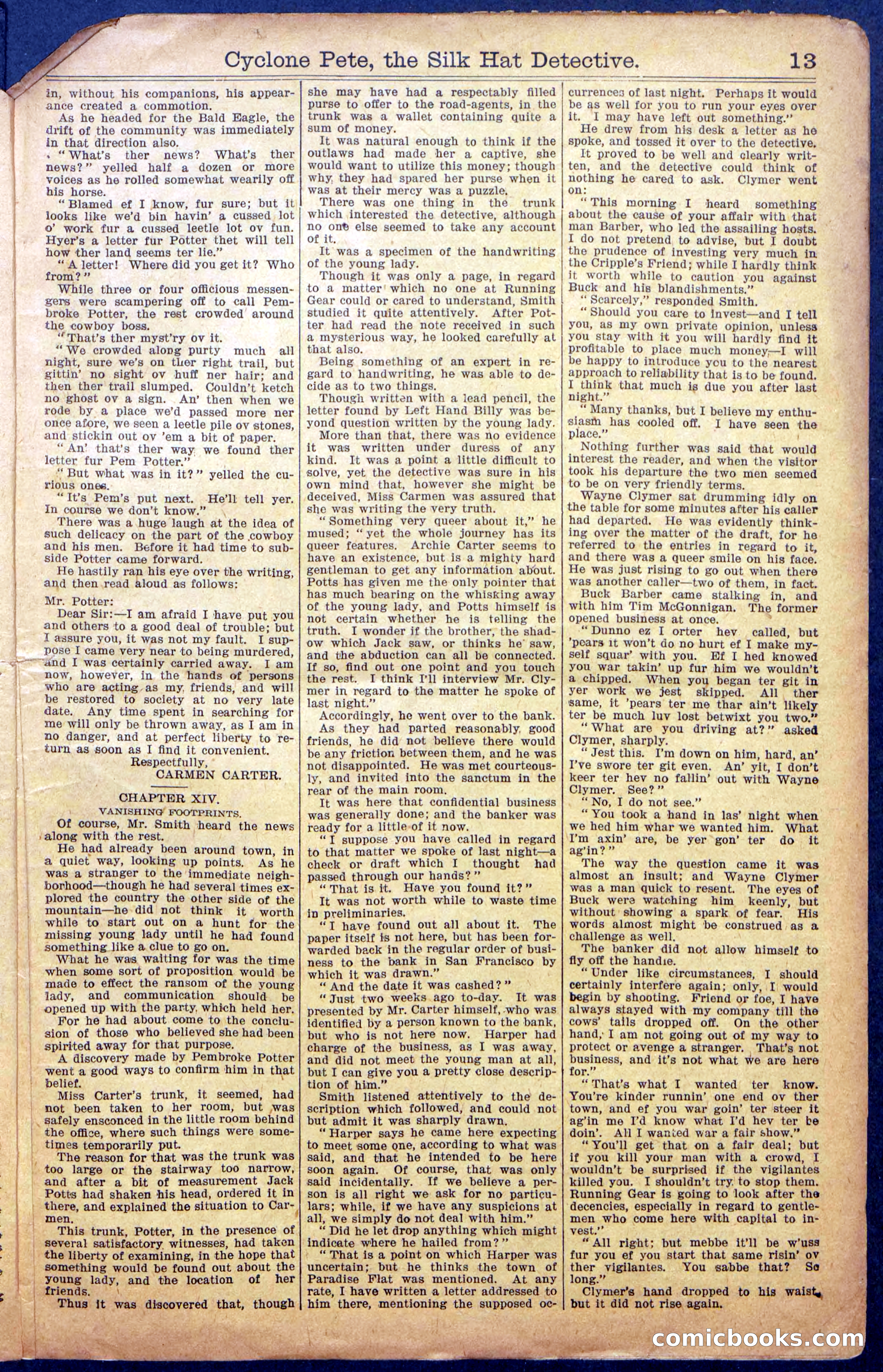 Beadle's New York Dime Library No. 977 — page 15 of 36