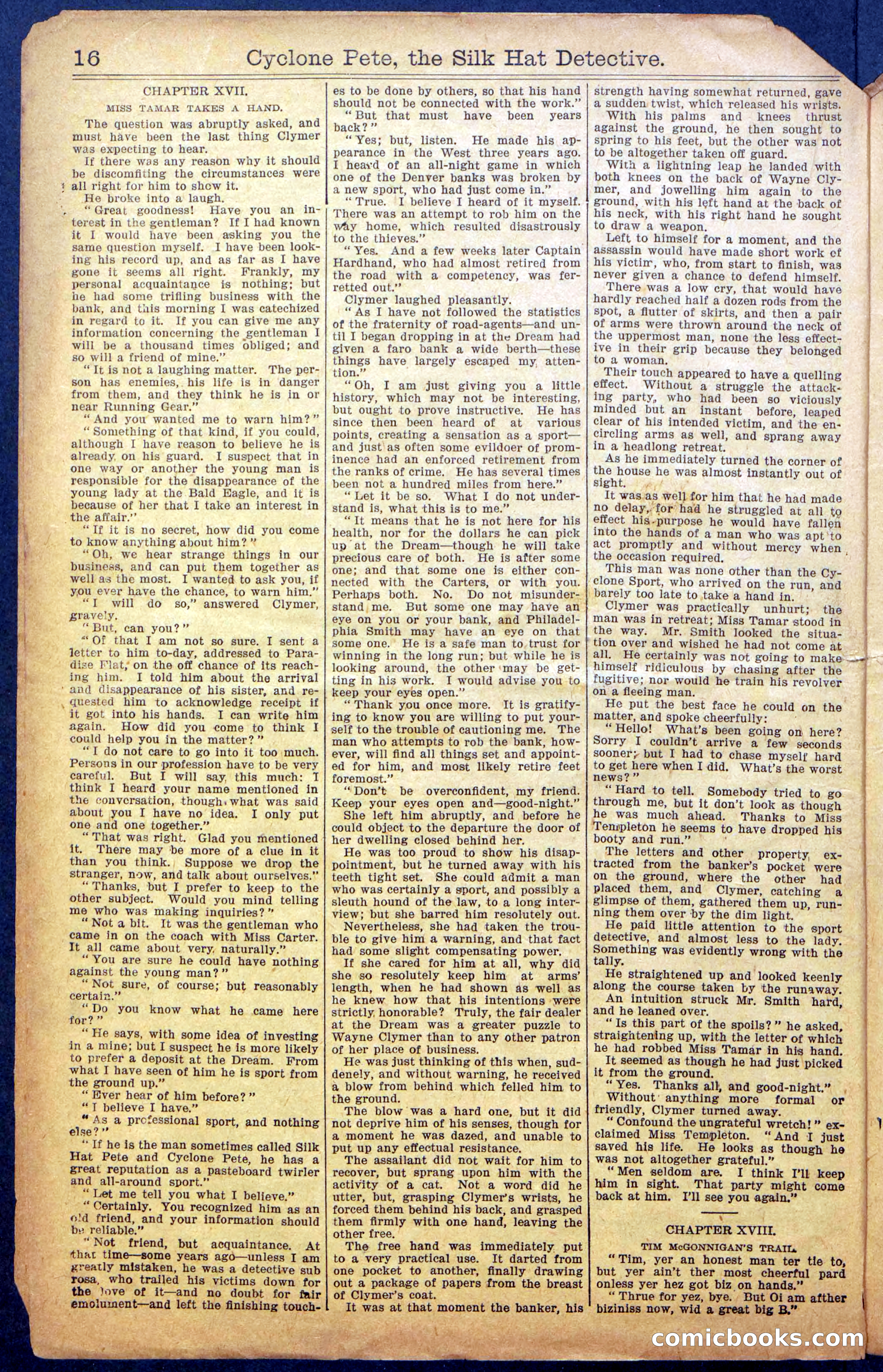 Beadle's New York Dime Library No. 977 — page 18 of 36