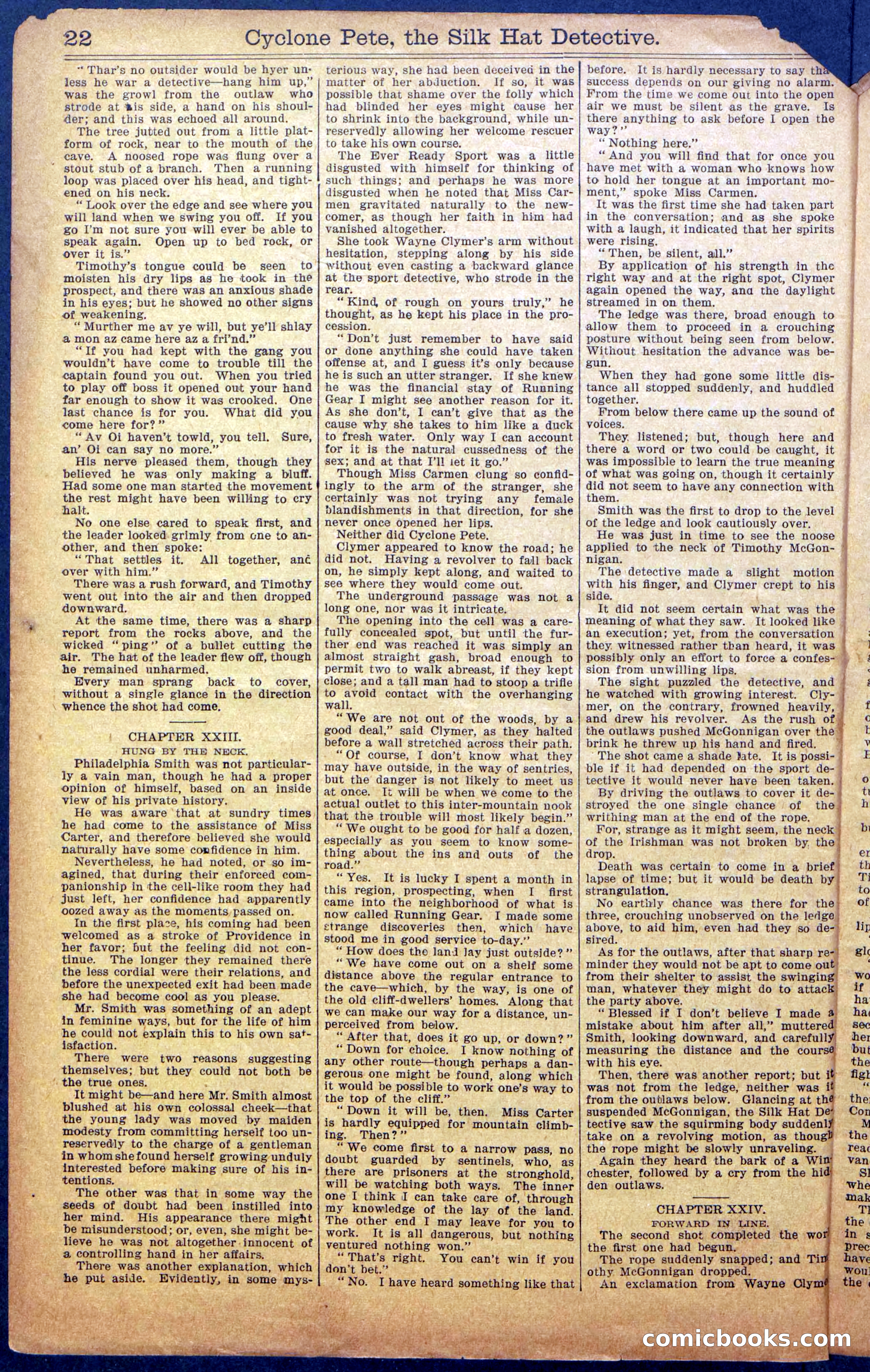 Beadle's New York Dime Library No. 977 — page 24 of 36