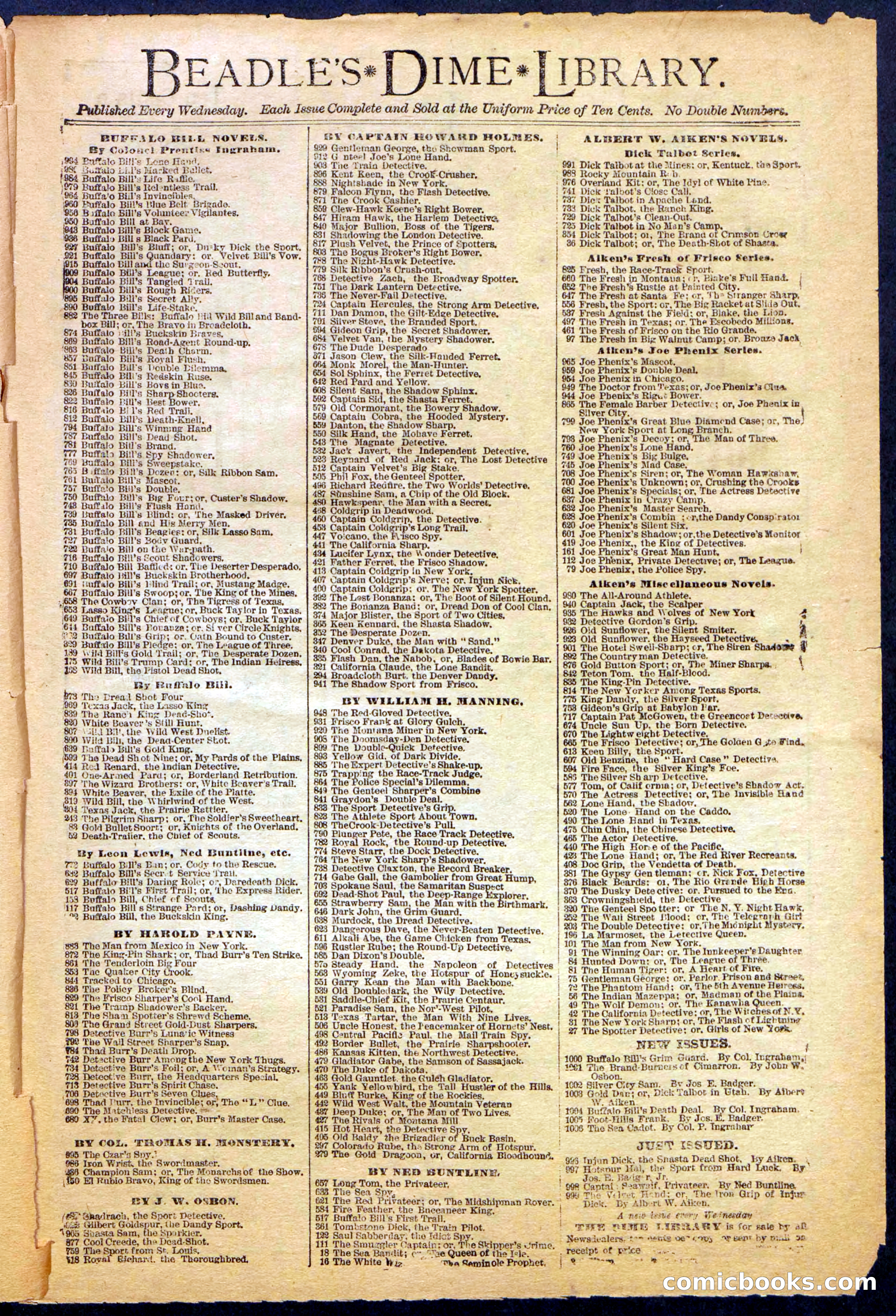 Beadle's New York Dime Library, No. 999 — page 31 of 32