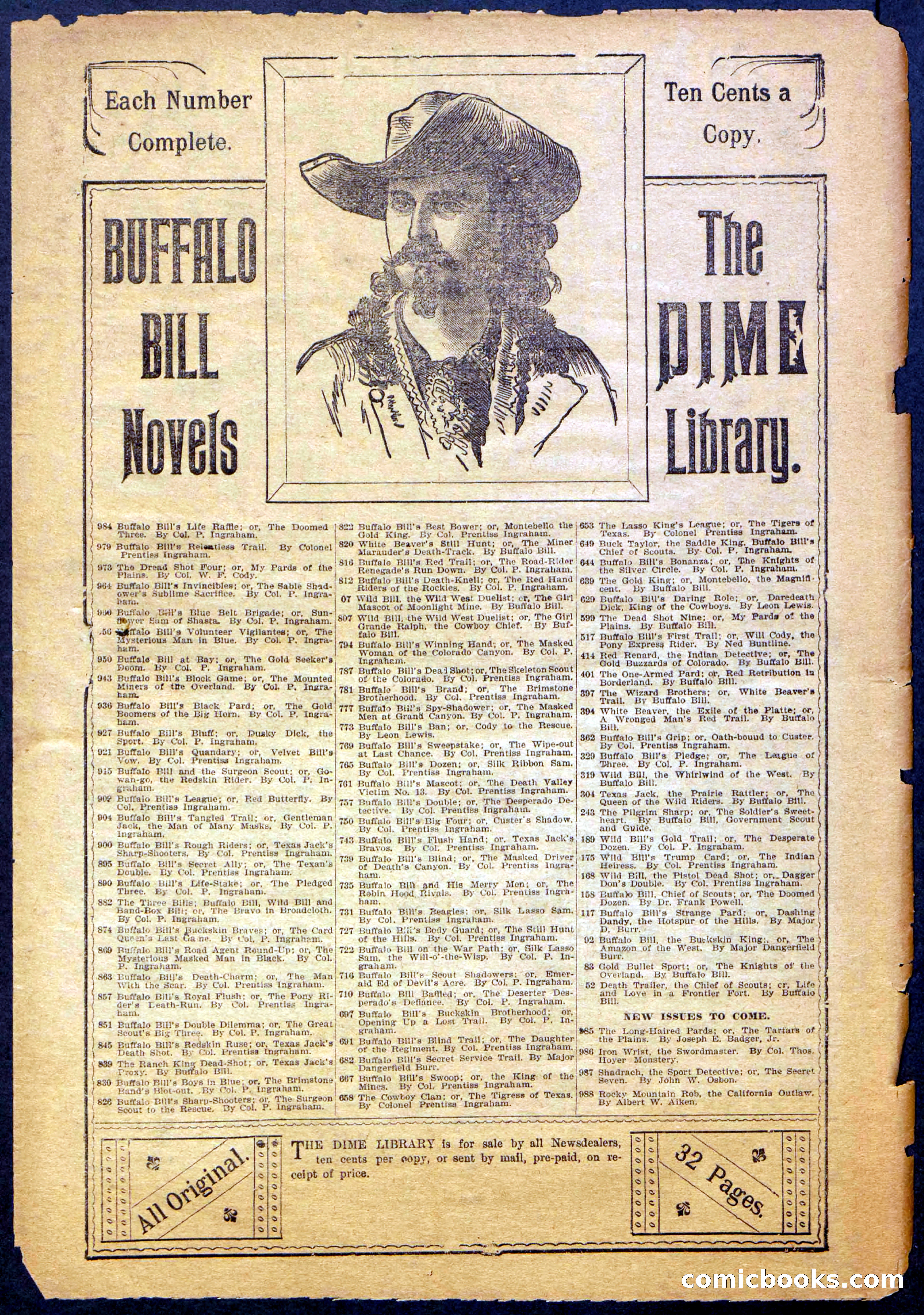 Beadle's New York Dime Library, No. 999 — page 32 of 32