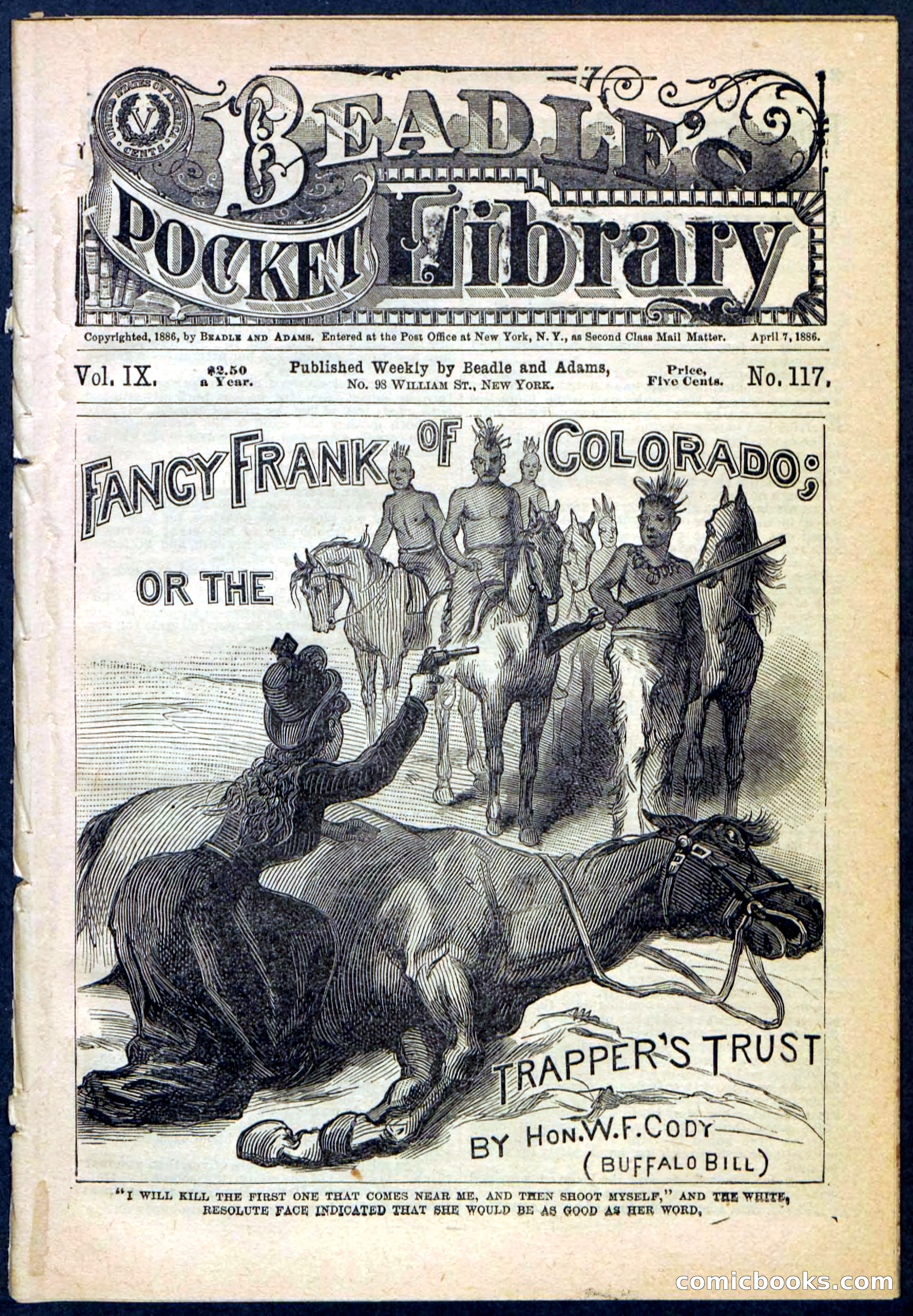 Beadle's Pocket Library No. 117 — page 1 of 32