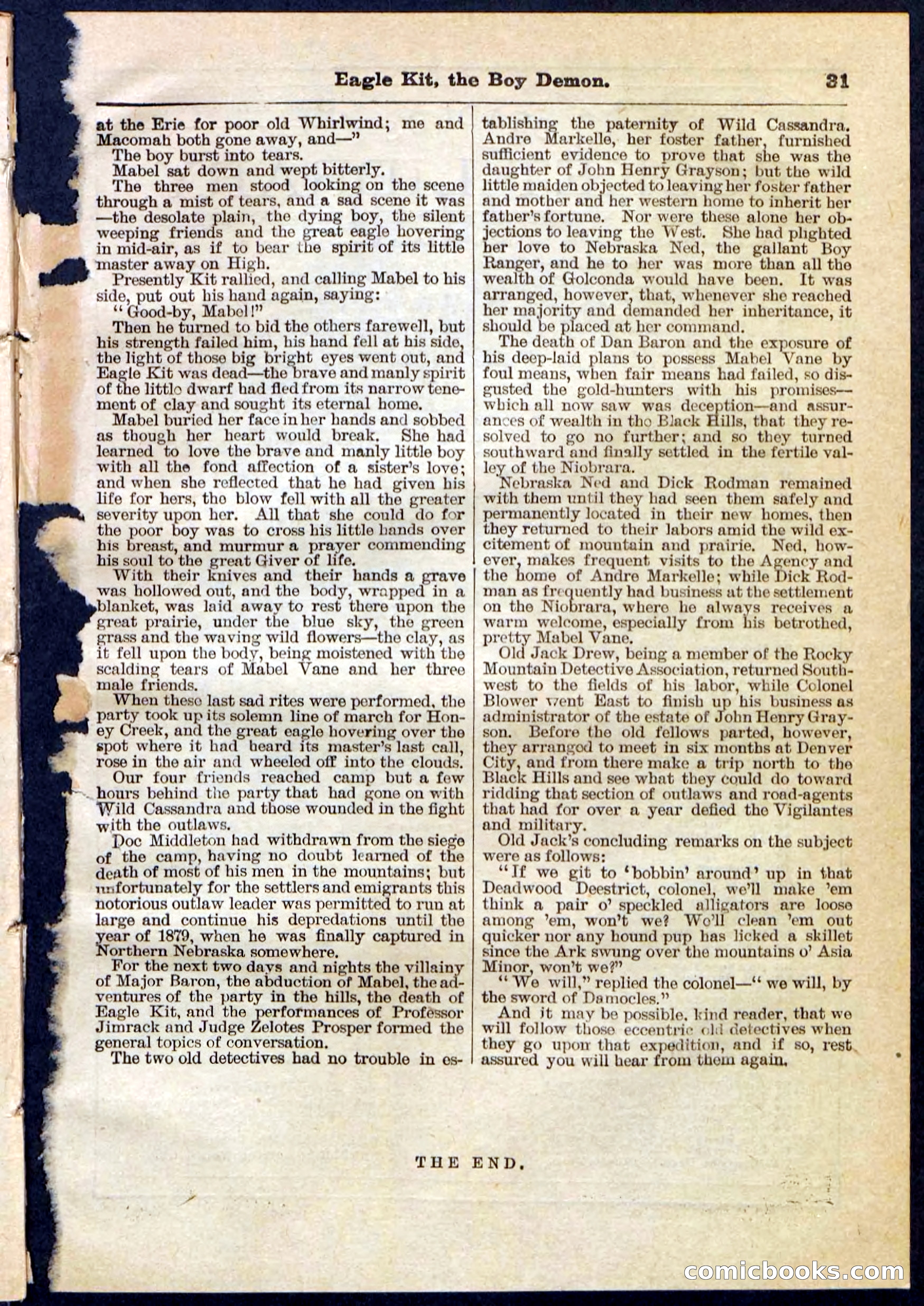 Beadle's Pocket Library No. 129 — page 31 of 32