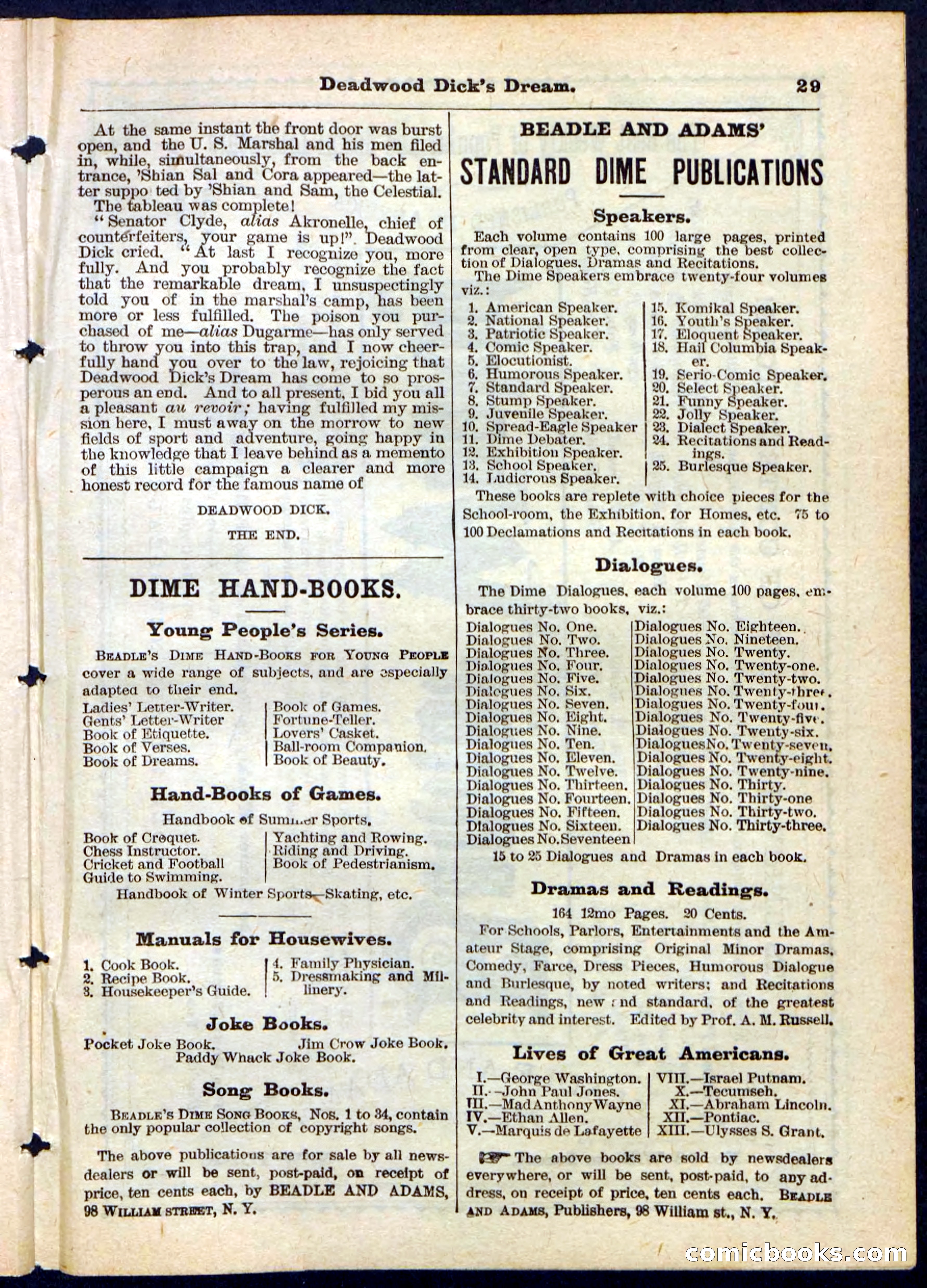 Beadle's Pocket Library No. 163 — page 29 of 32