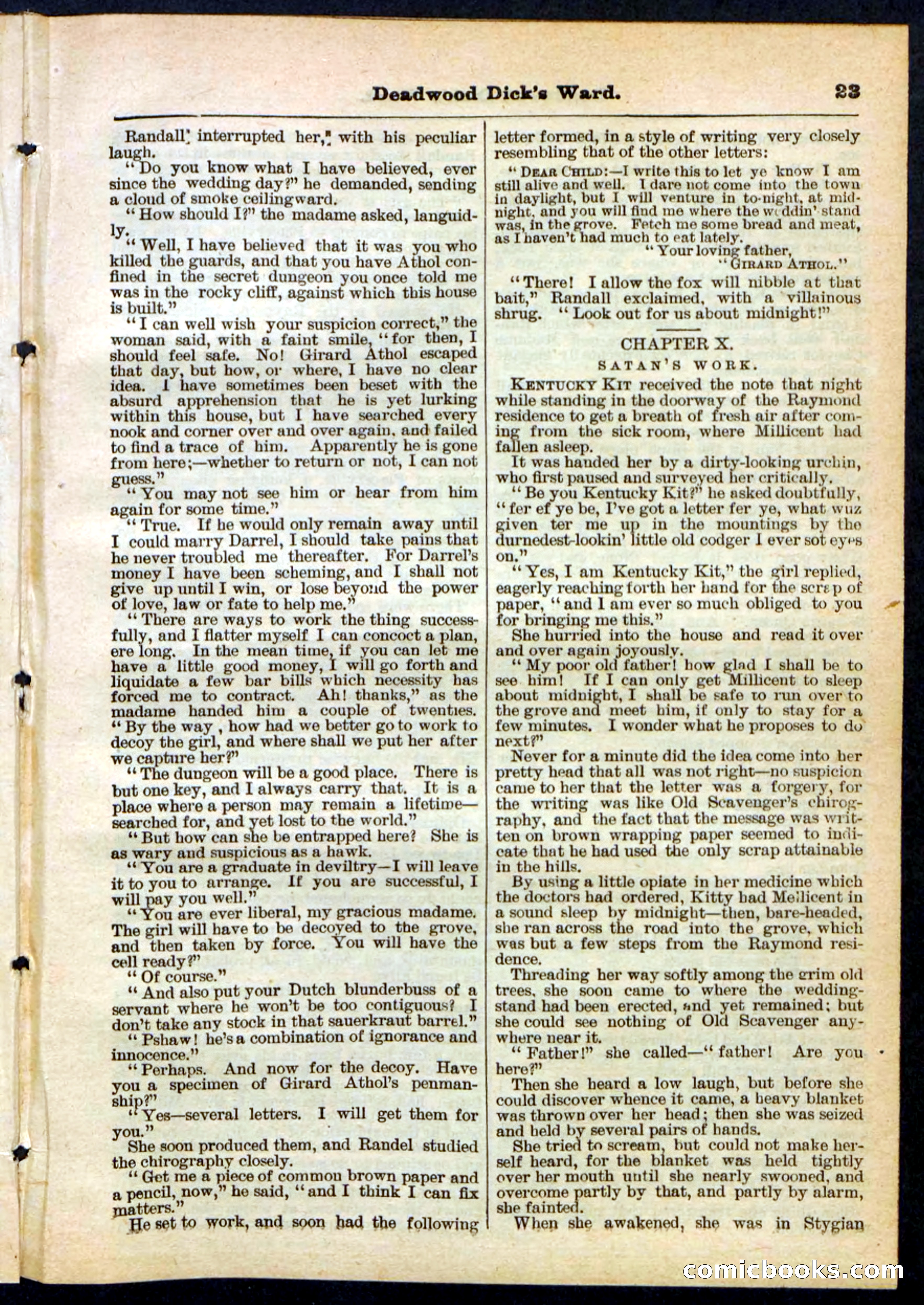 Beadle's Pocket Library No. 168 — page 23 of 32