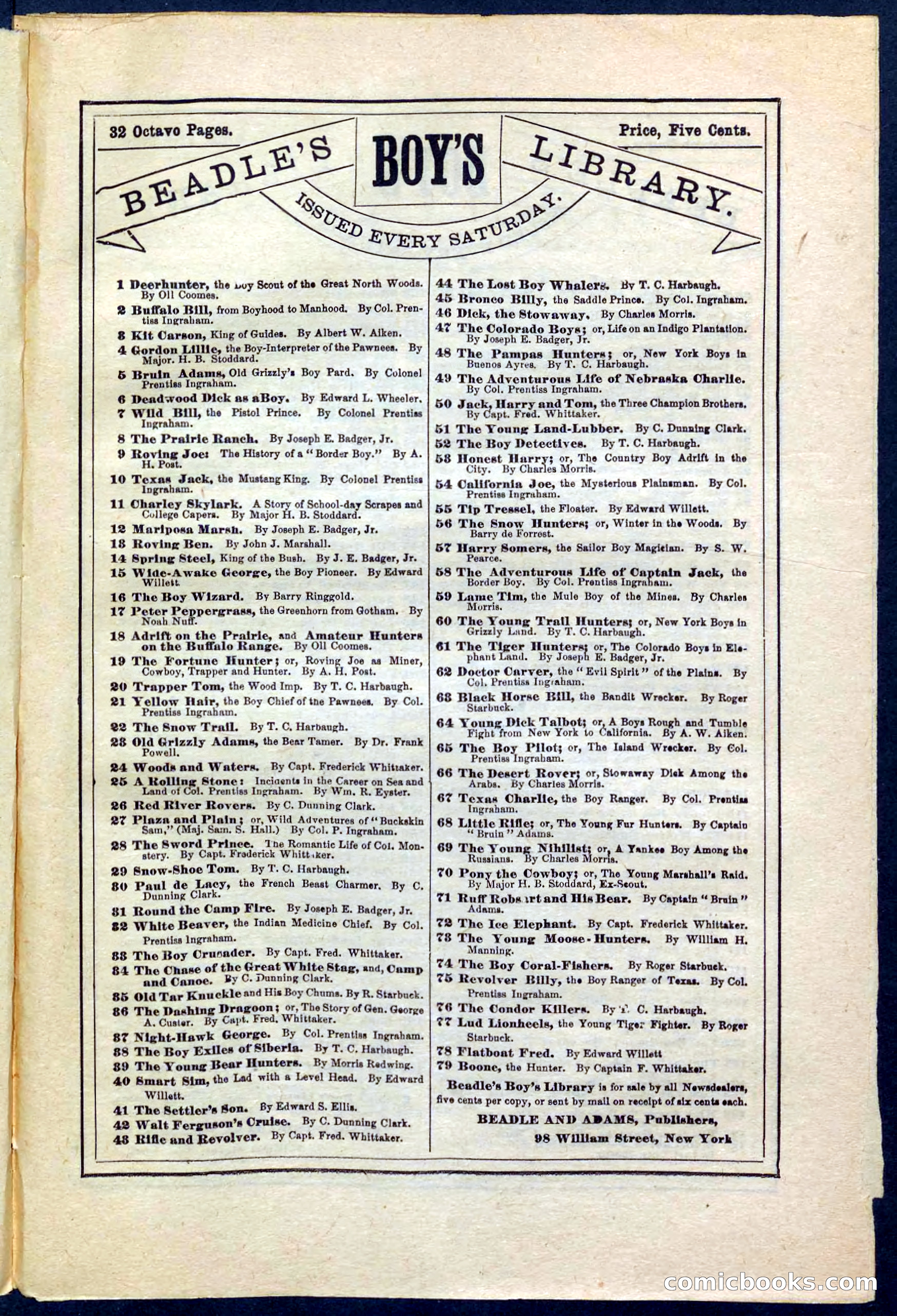 Beadle's Pocket Library No. 178 — page 29 of 32