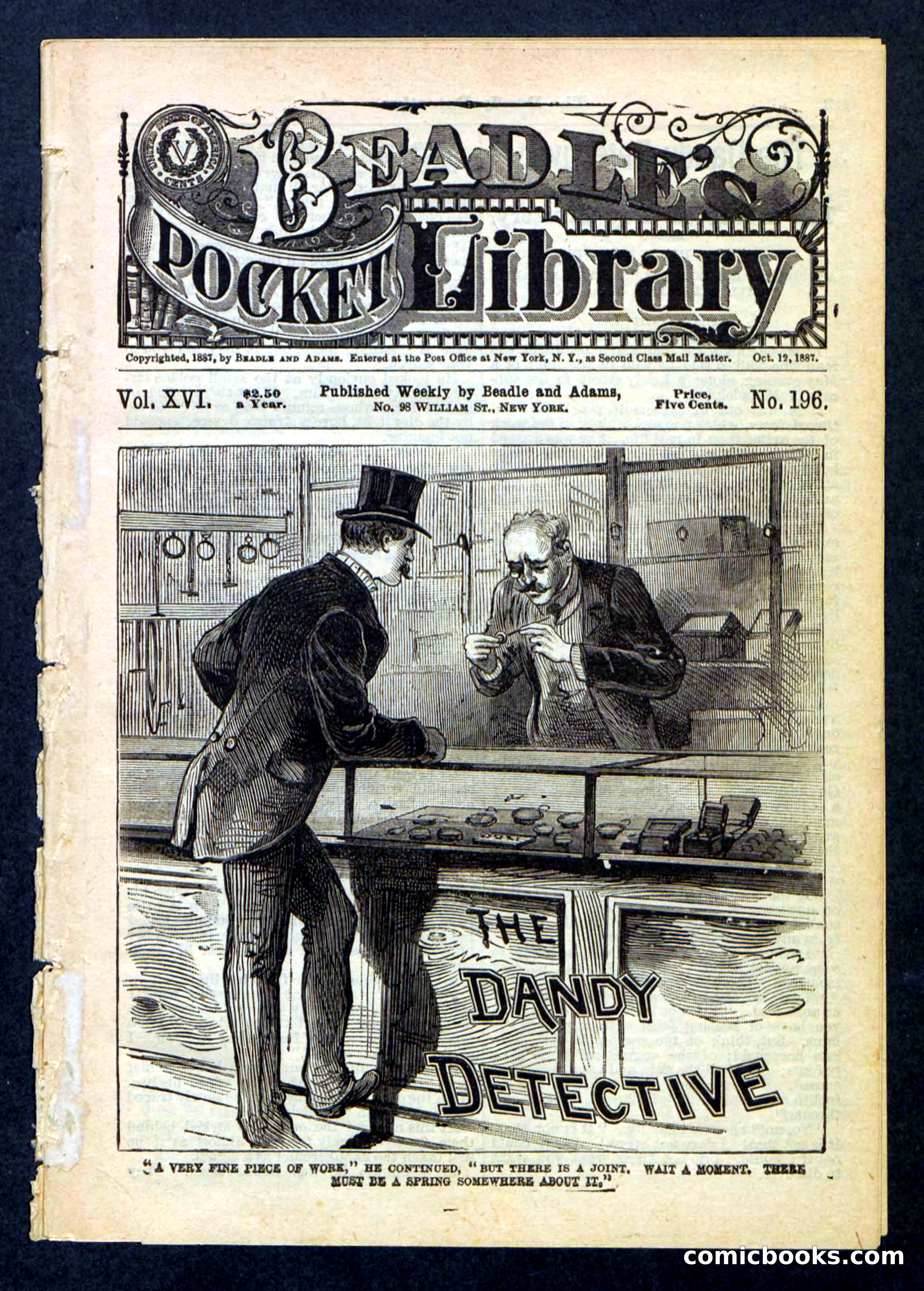 Beadle's Pocket Library No. 196 — page 1 of 32