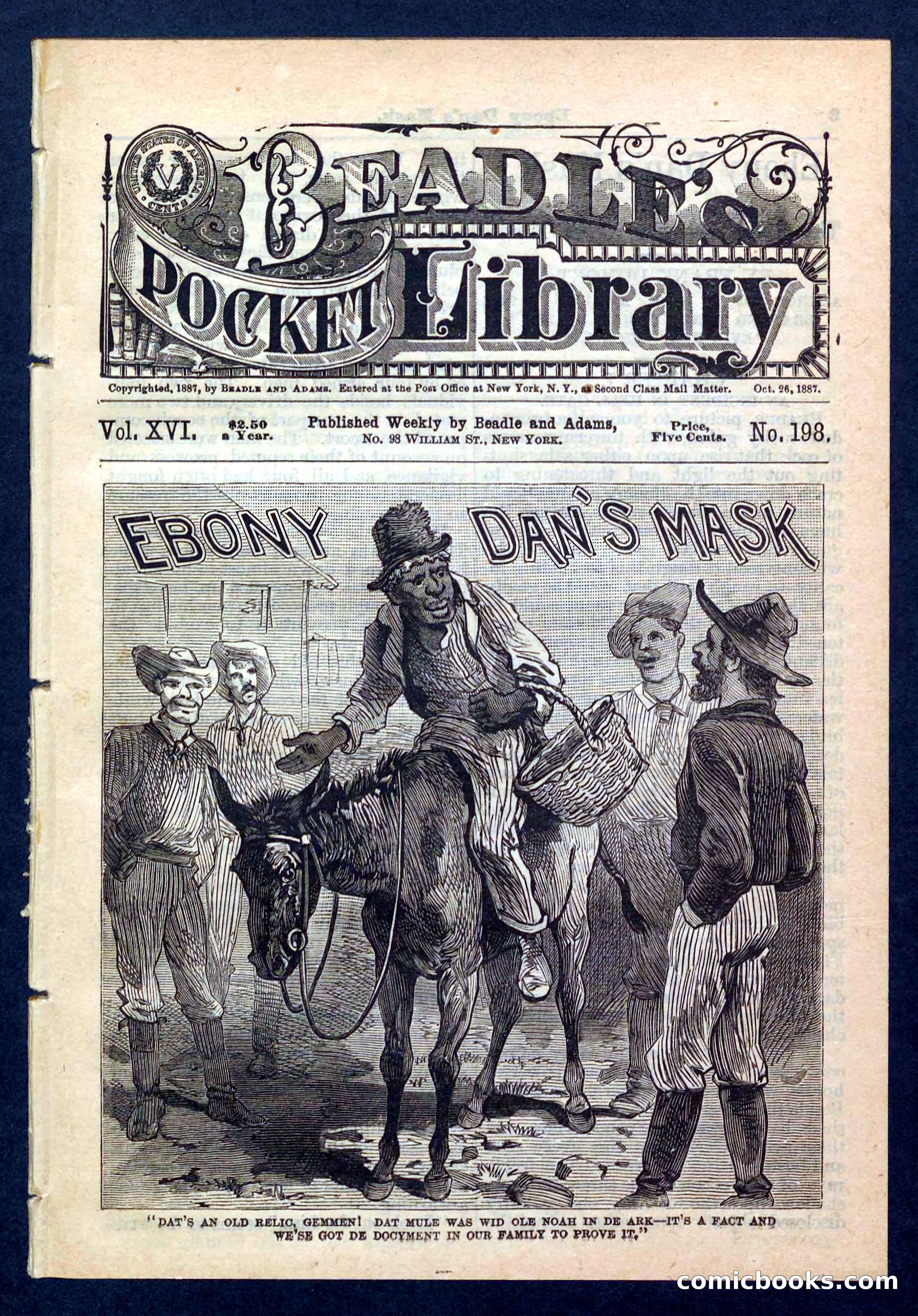 Beadle's Pocket Library No. 198 — page 1 of 32