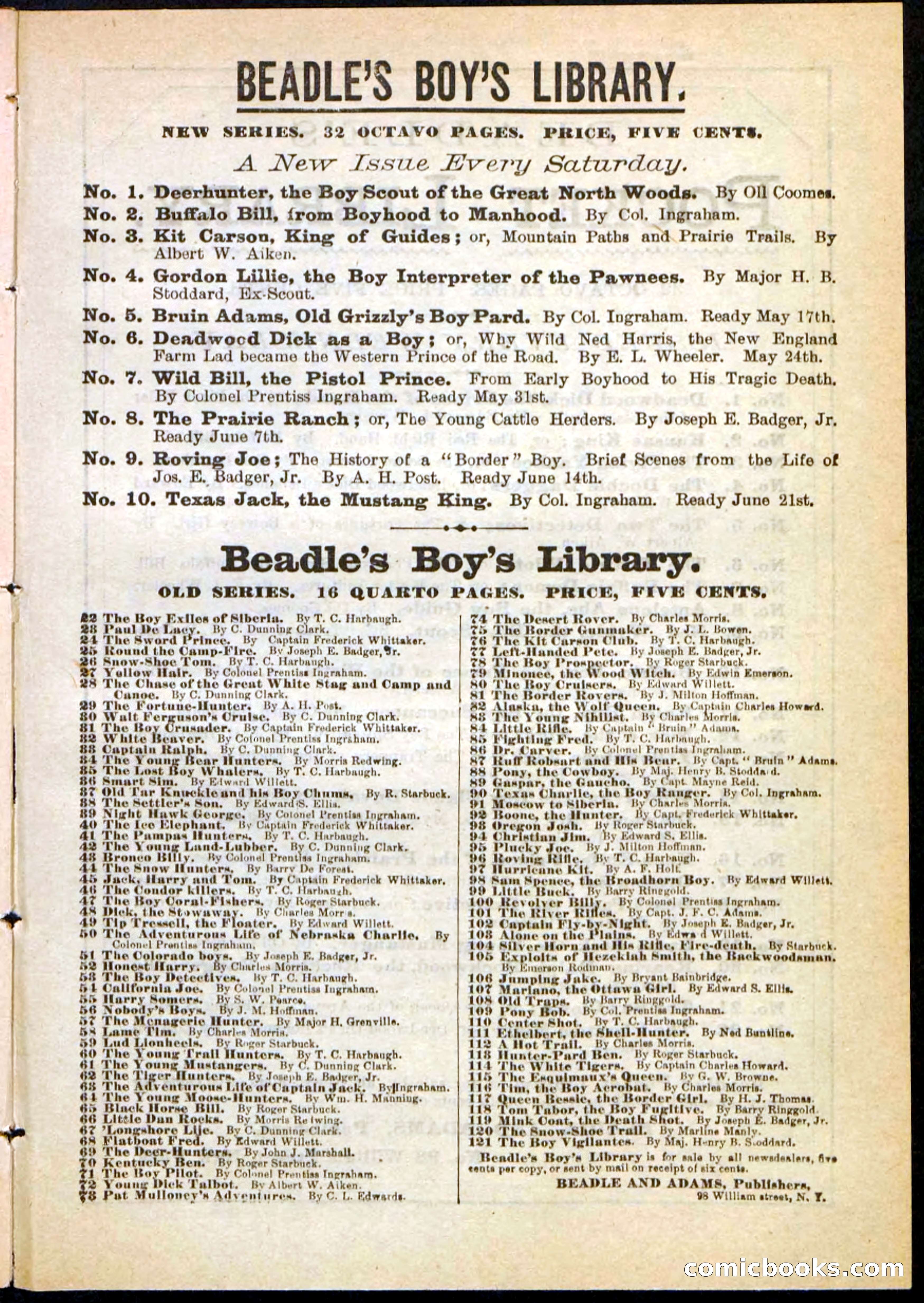 Beadle's Pocket Library, No. 21 — page 31 of 32