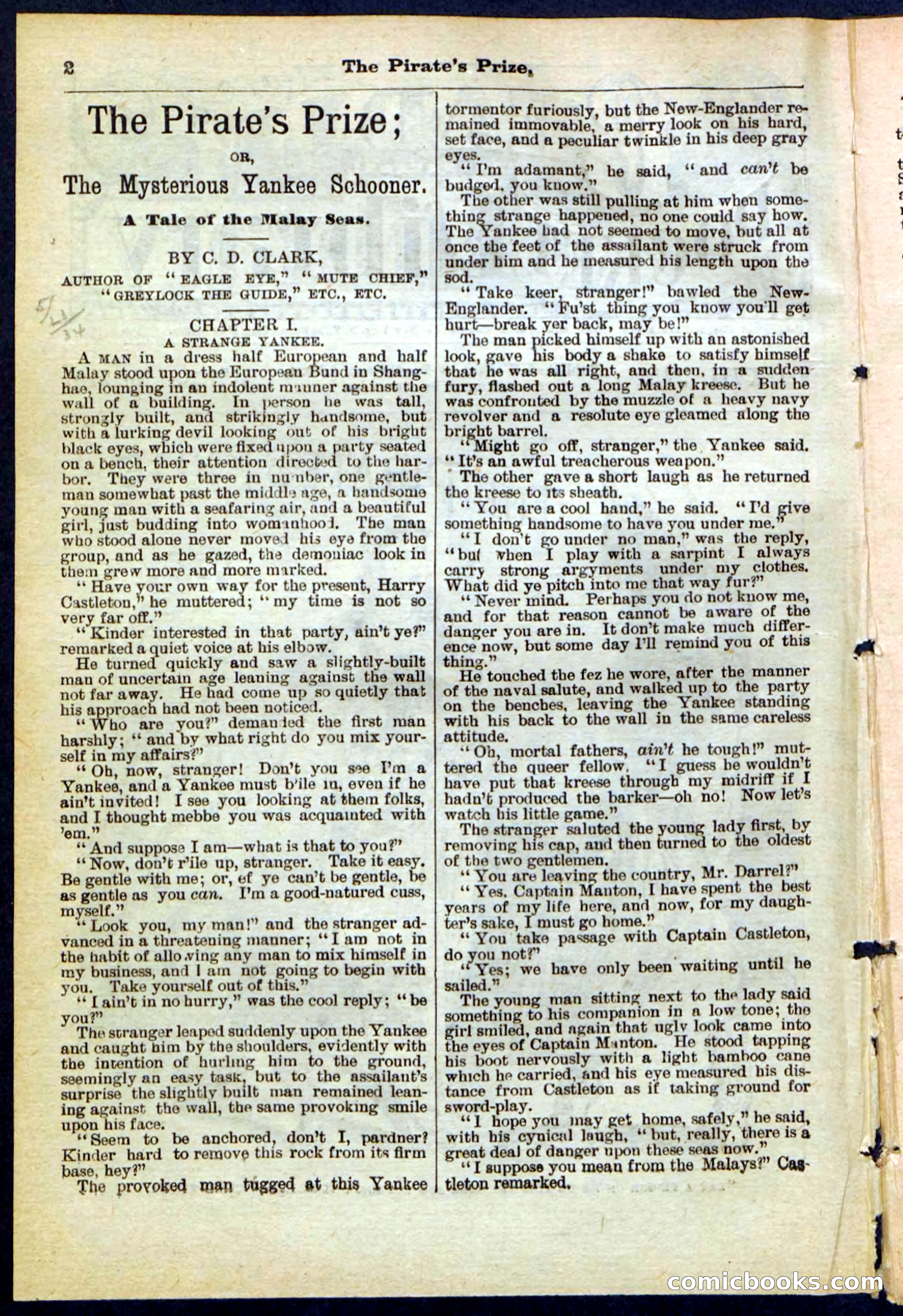 Beadle's Pocket Library No. 213: The Pirate's Prize — page 2 of 32