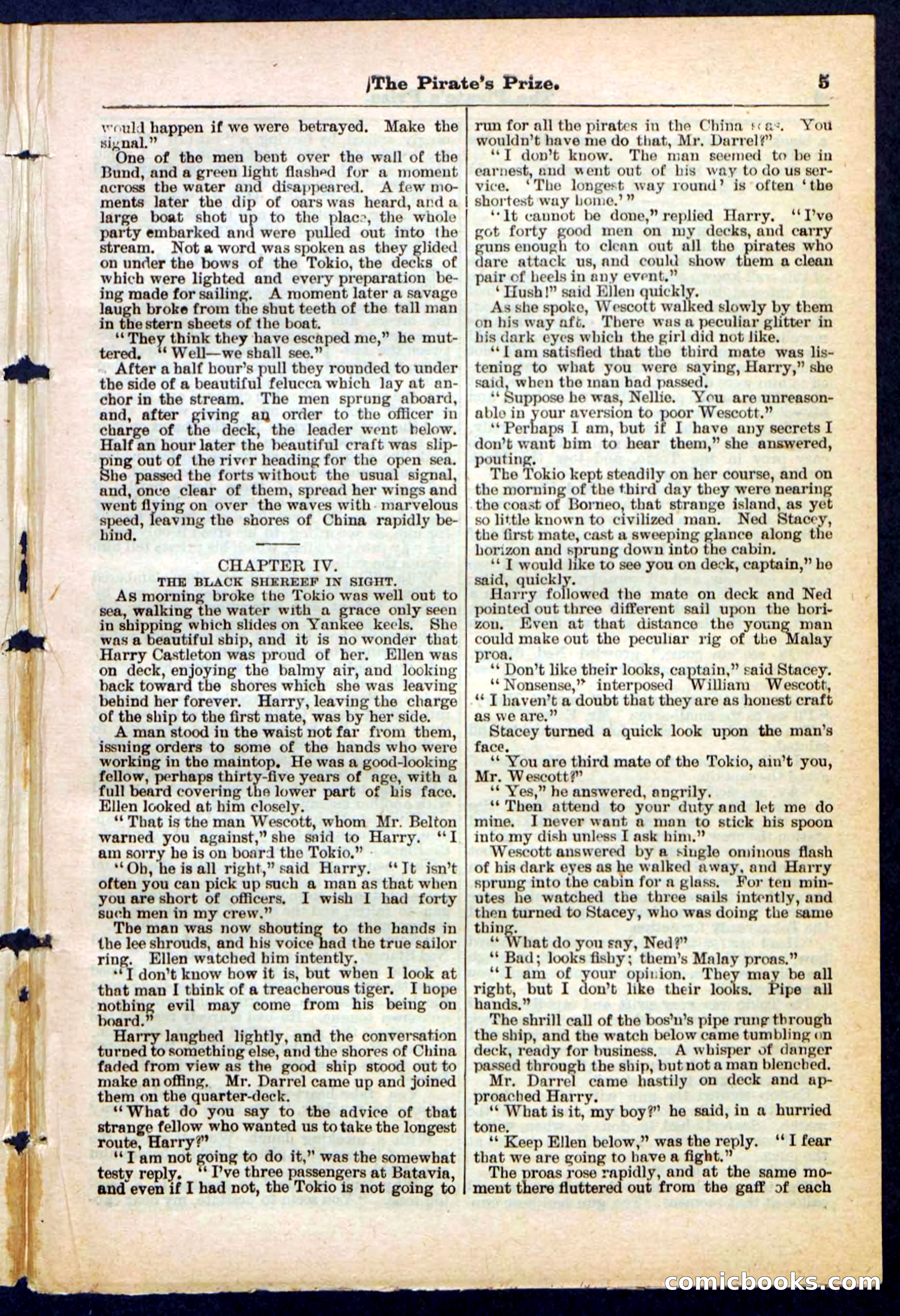 Beadle's Pocket Library No. 213: The Pirate's Prize — page 5 of 32