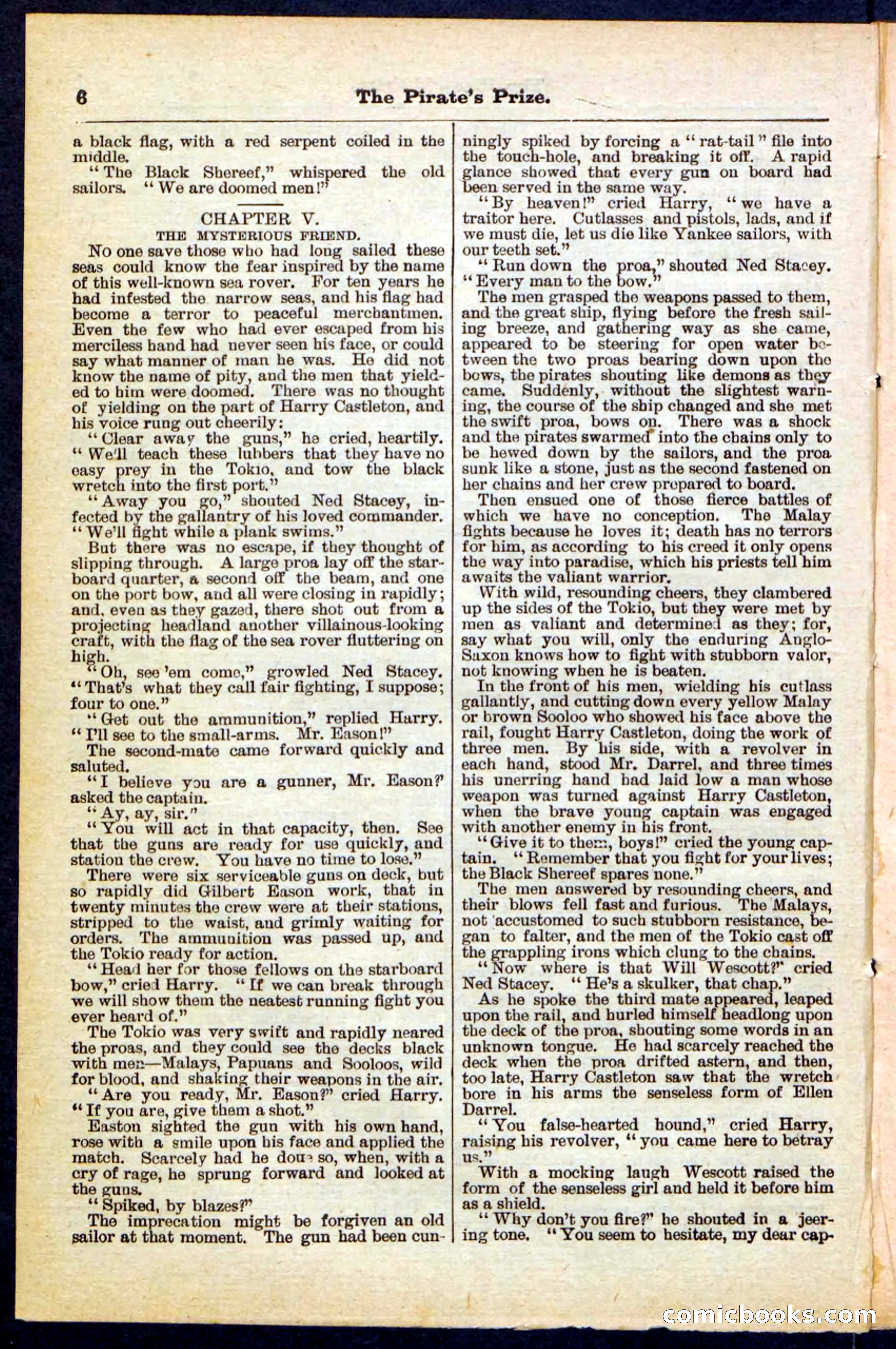 Beadle's Pocket Library No. 213: The Pirate's Prize — page 6 of 32