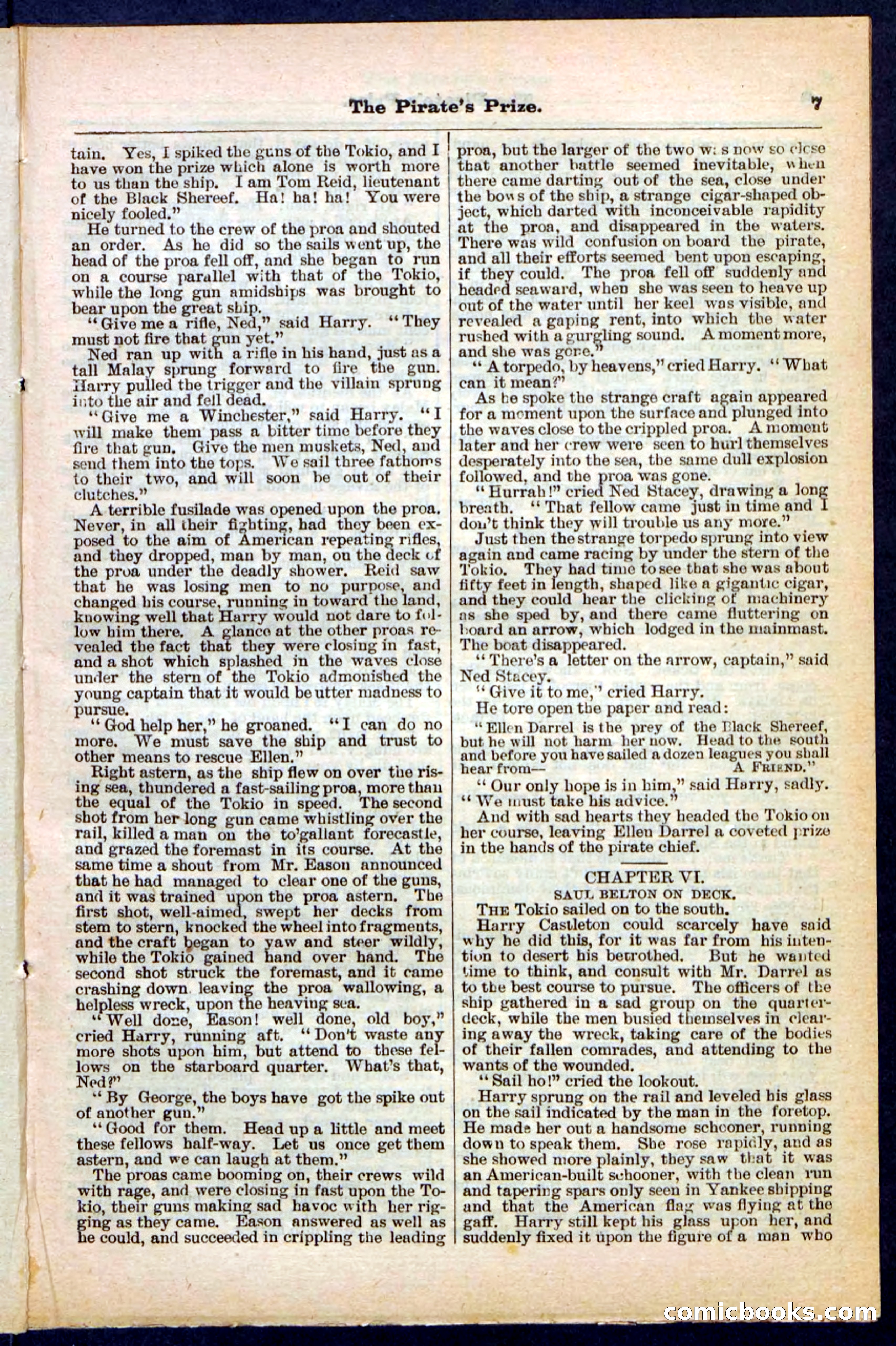Beadle's Pocket Library No. 213: The Pirate's Prize — page 7 of 32