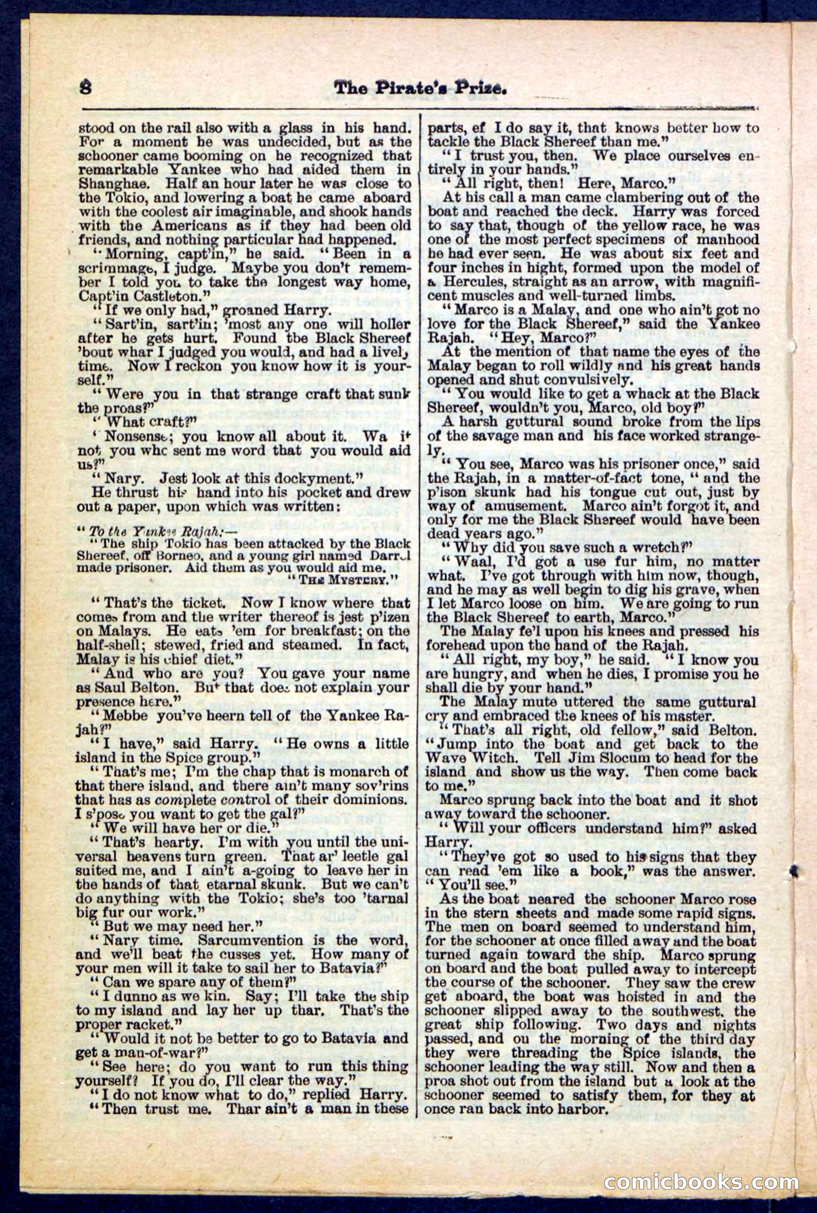 Beadle's Pocket Library No. 213: The Pirate's Prize — page 8 of 32