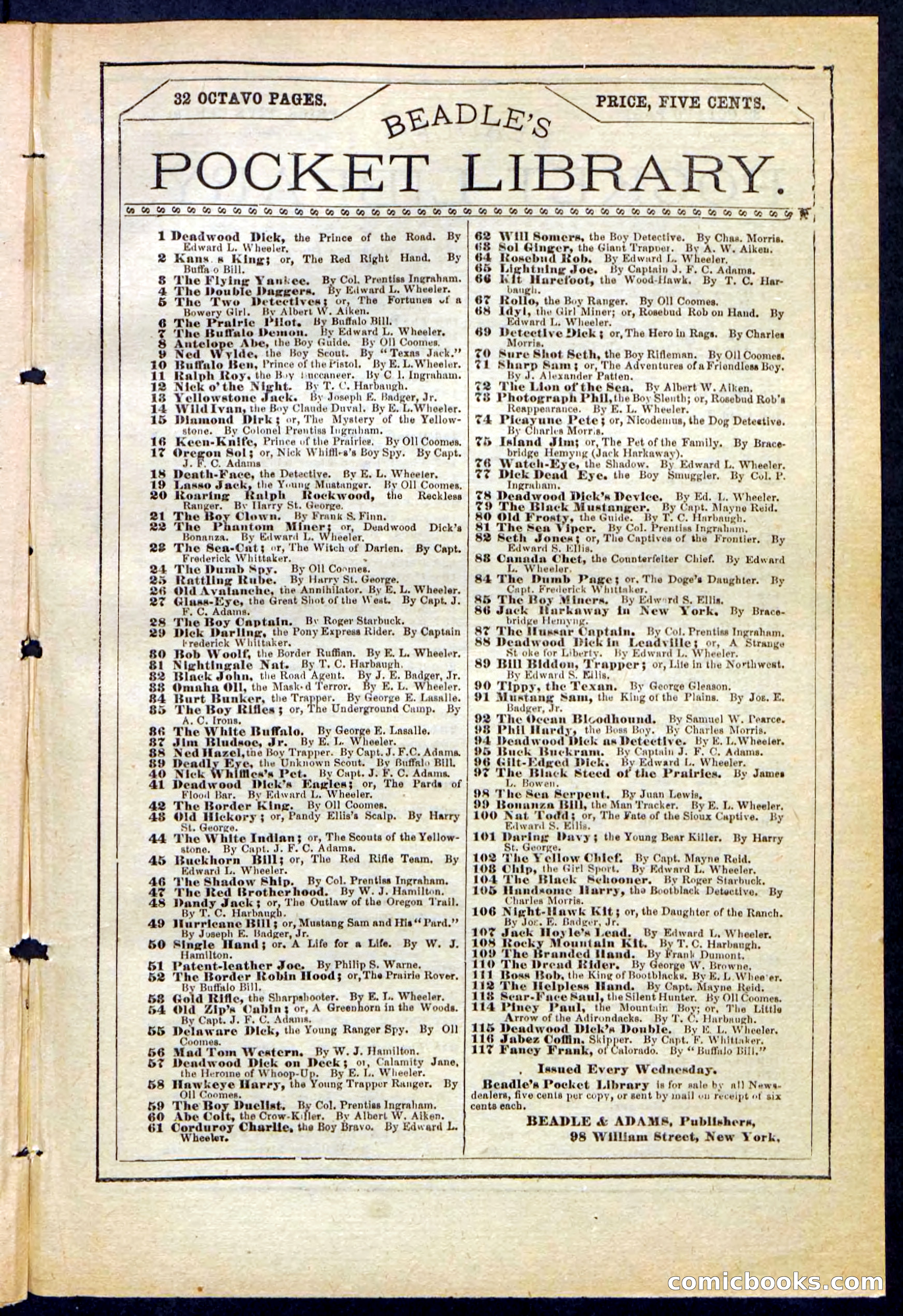 Beadle's Pocket Library No. 213: The Pirate's Prize — page 31 of 32