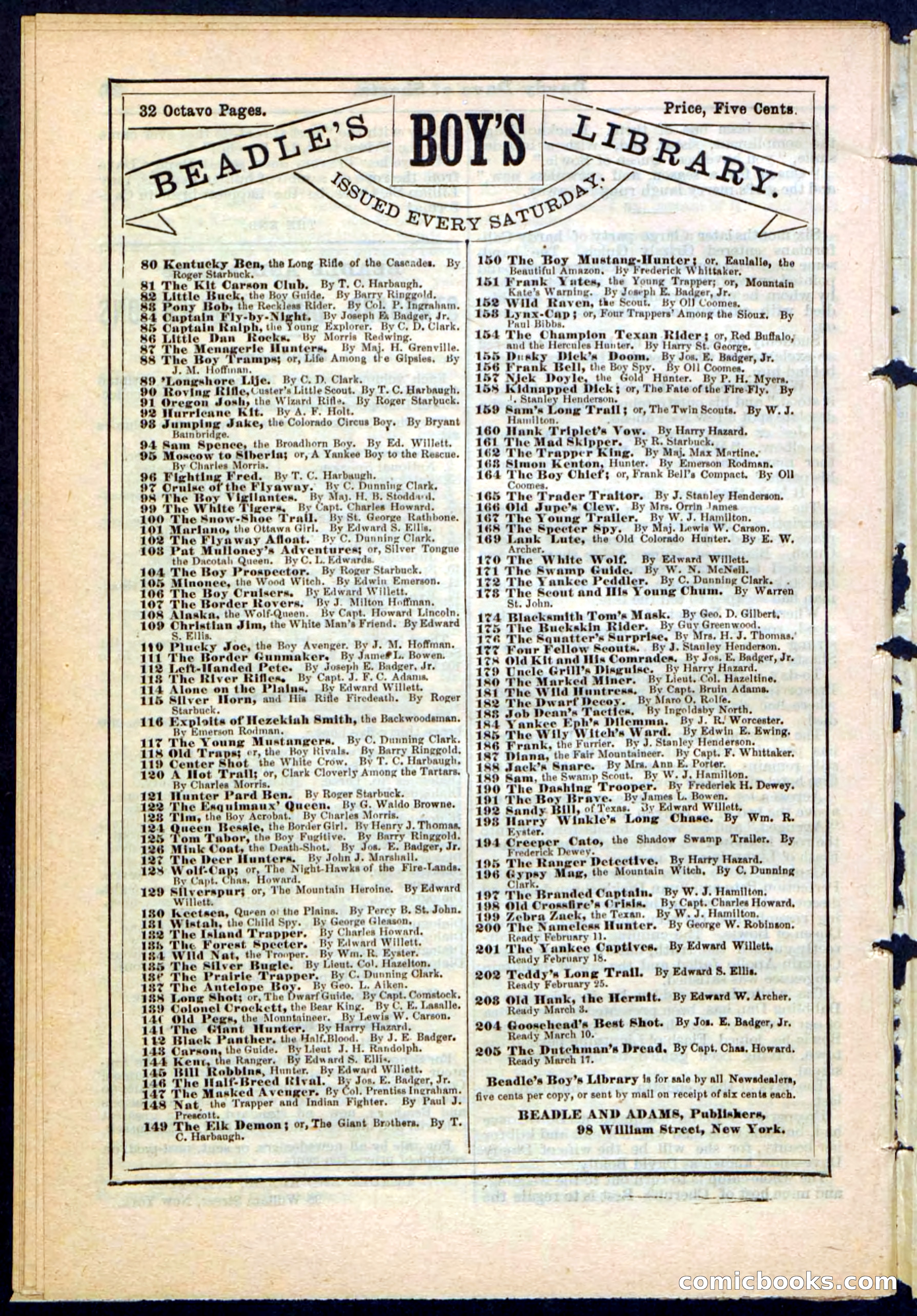 Beadle's Pocket Library No. 214 — page 30 of 32
