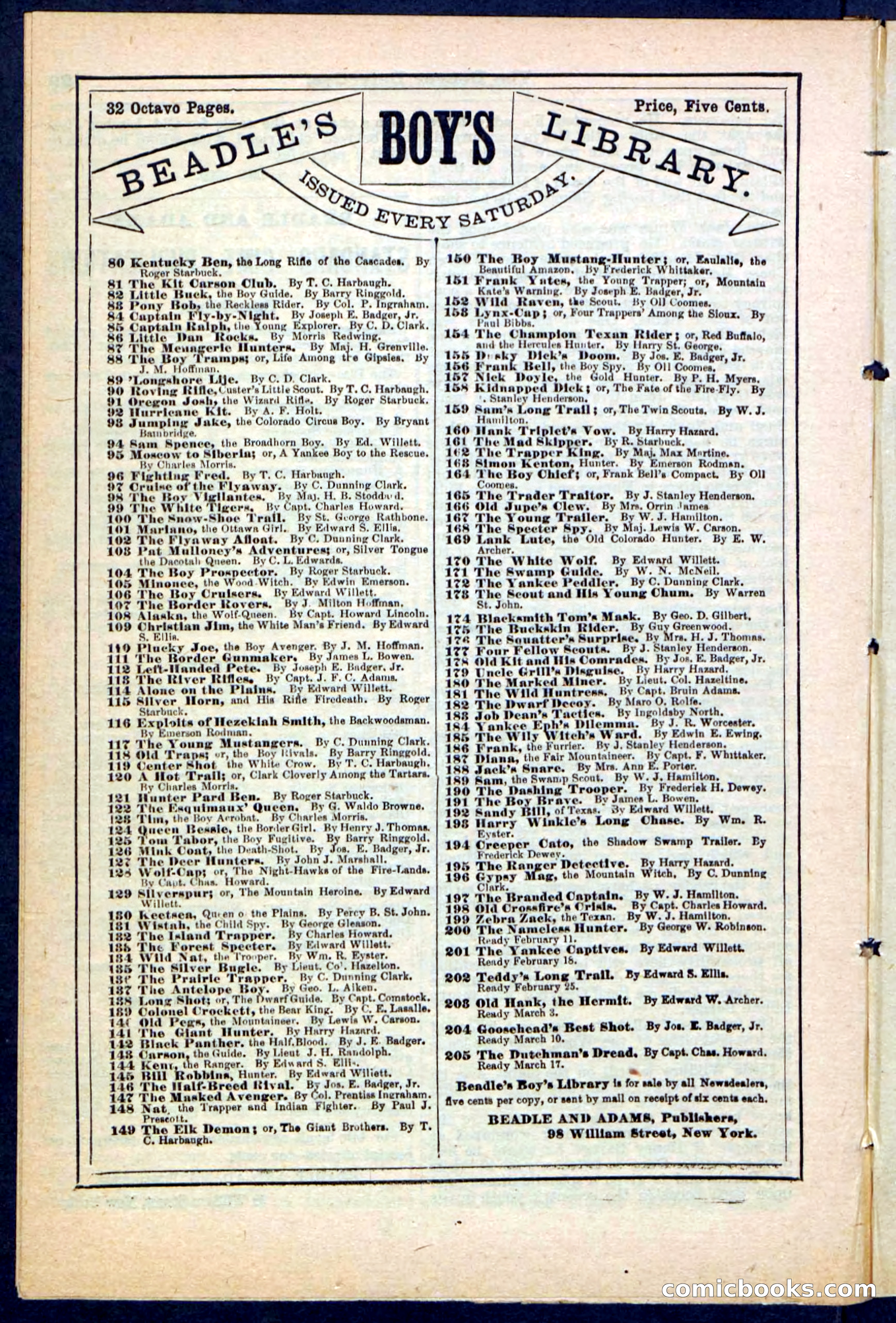 Beadle's Pocket Library No. 215 — page 30 of 32
