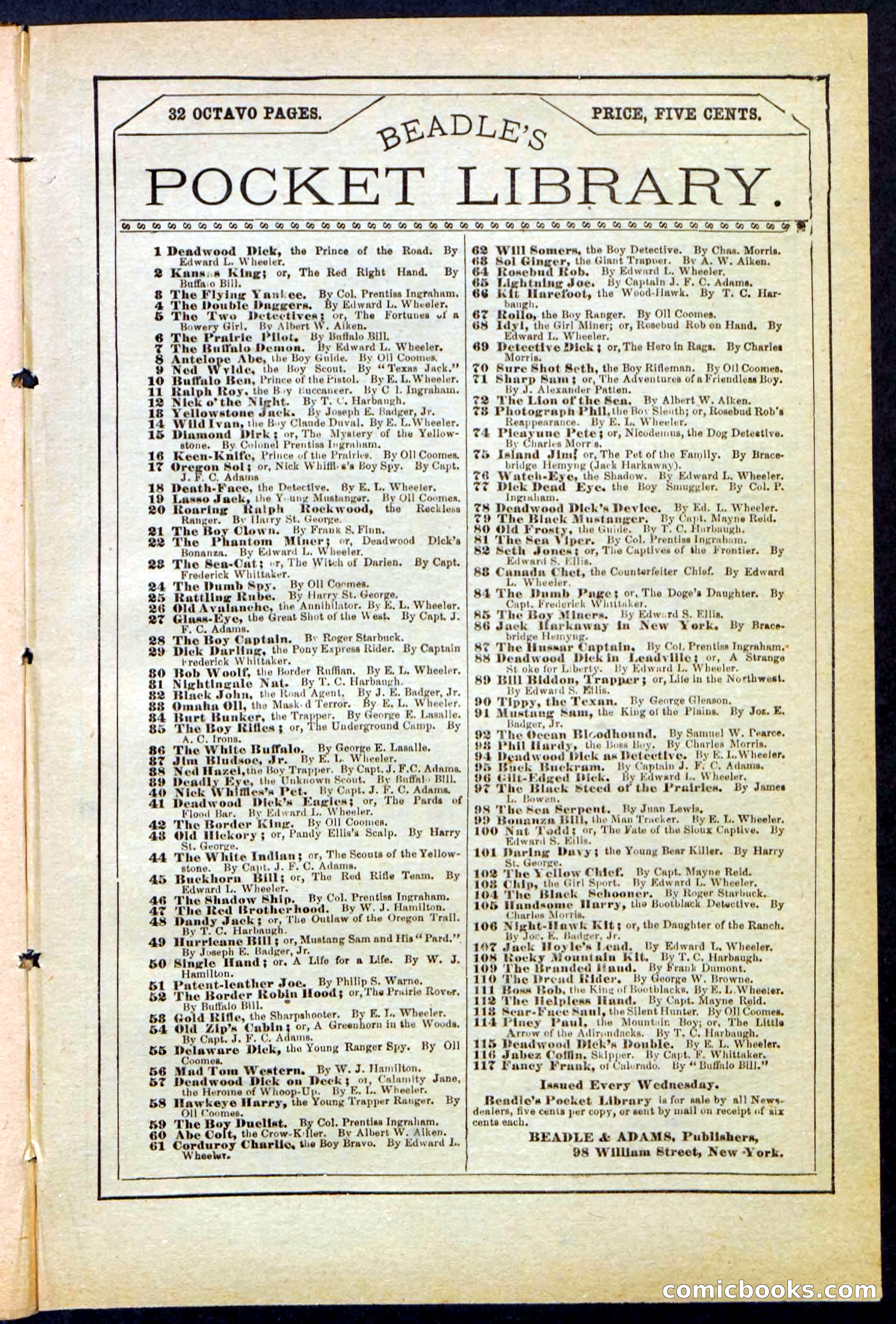 Beadle's Pocket Library No. 215 — page 31 of 32