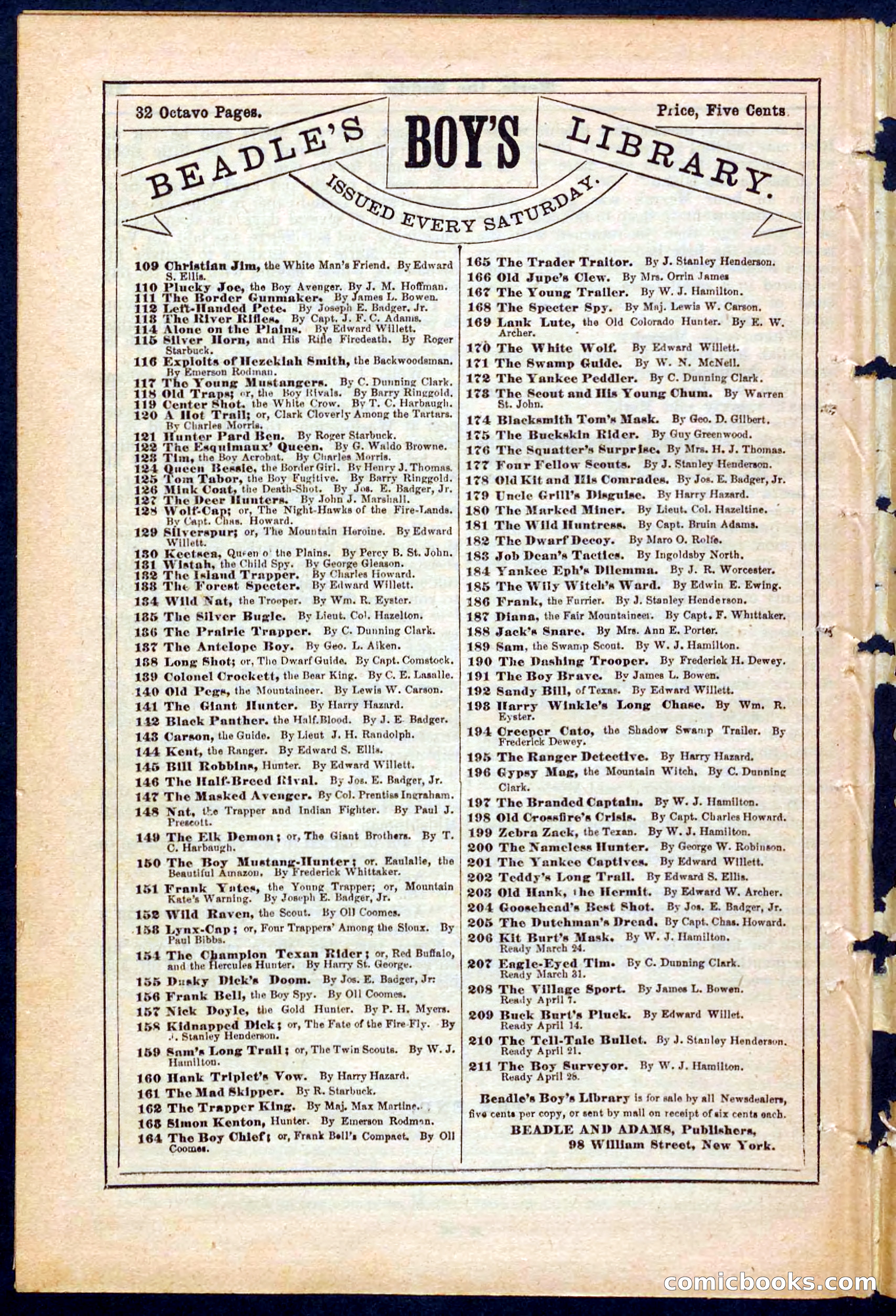 Beadle's Pocket Library No. 221 — page 30 of 32