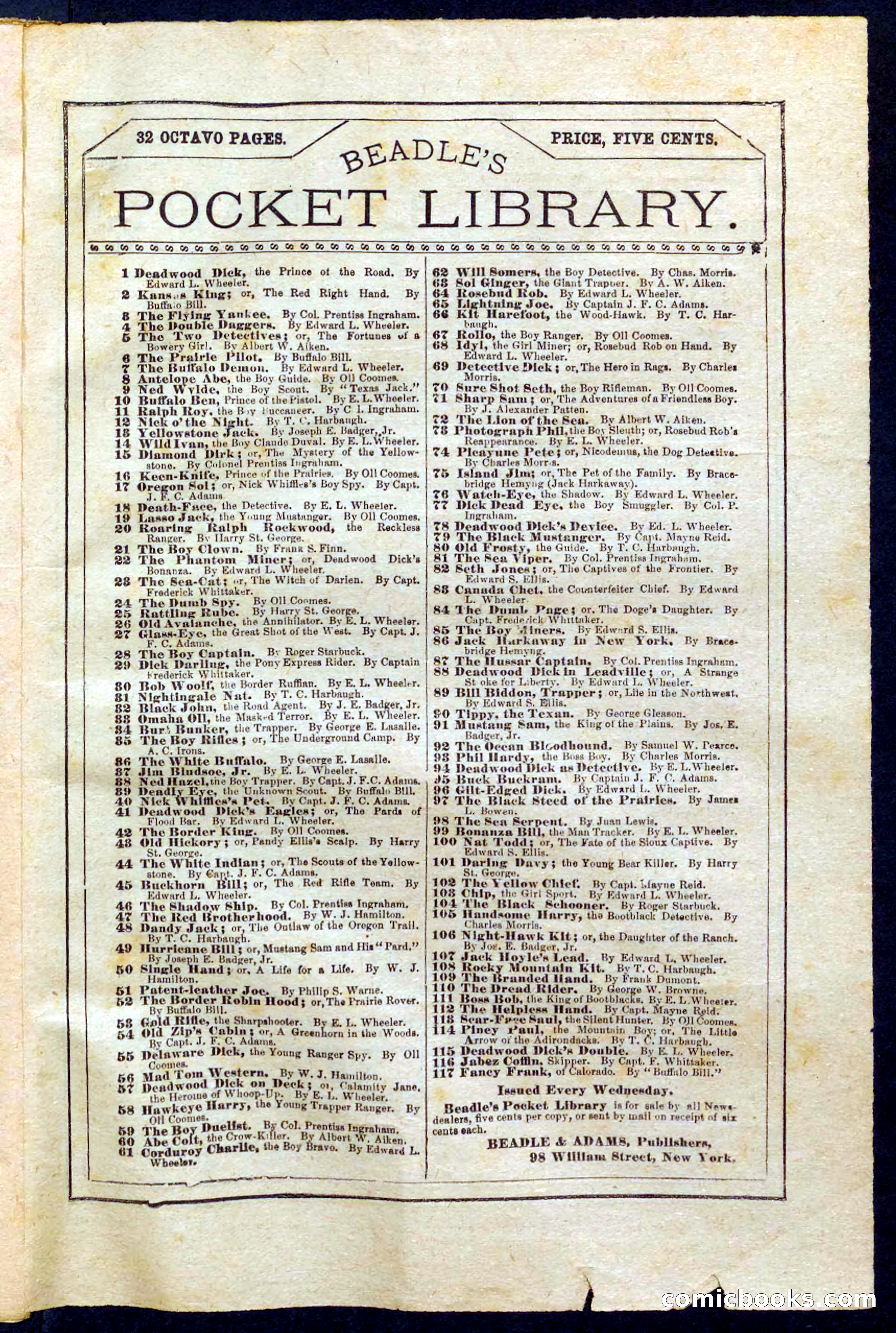 Beadle's Pocket Library No. 227 — page 31 of 32