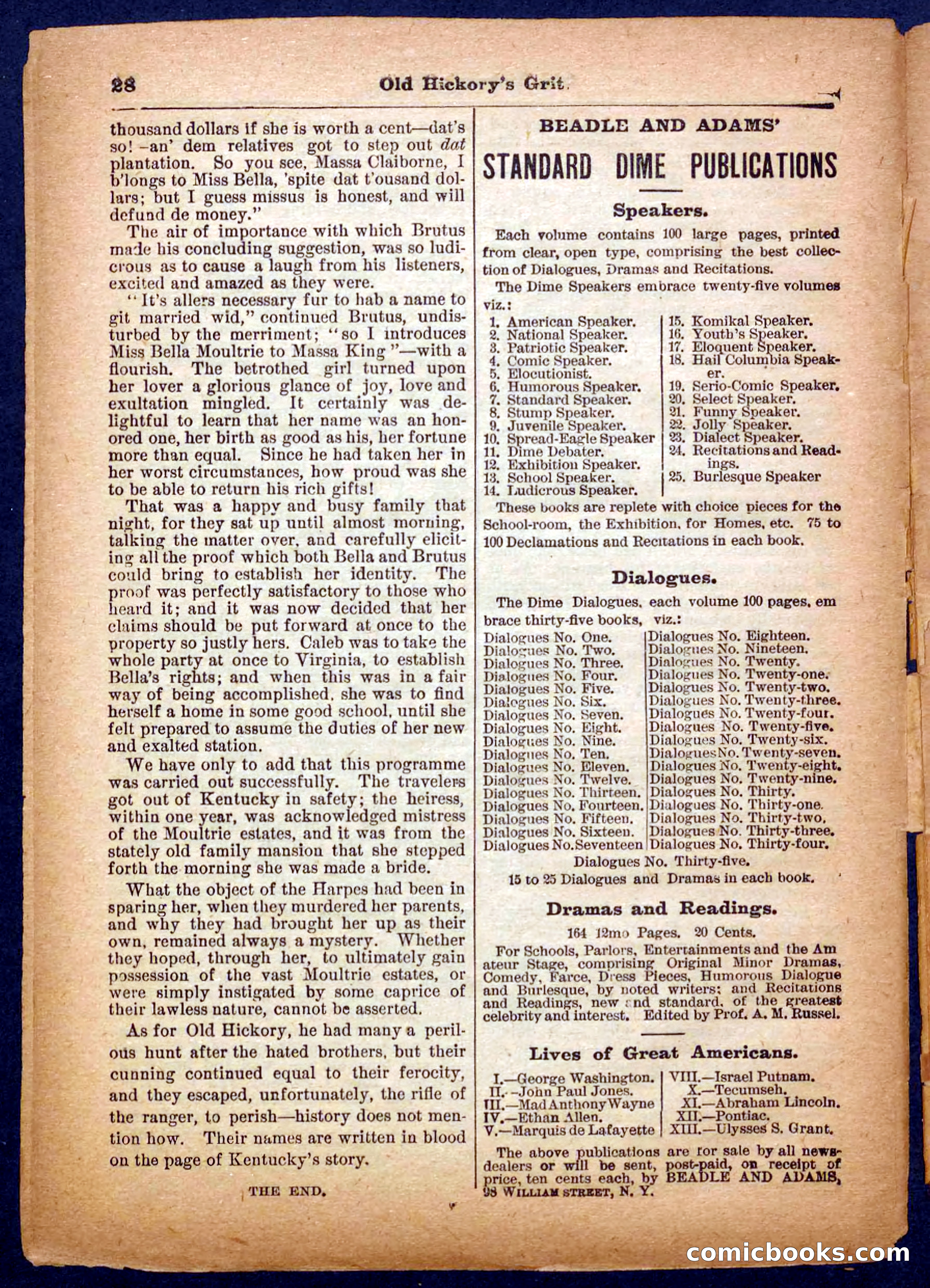 Beadle's Pocket Library No. 229 — page 28 of 32
