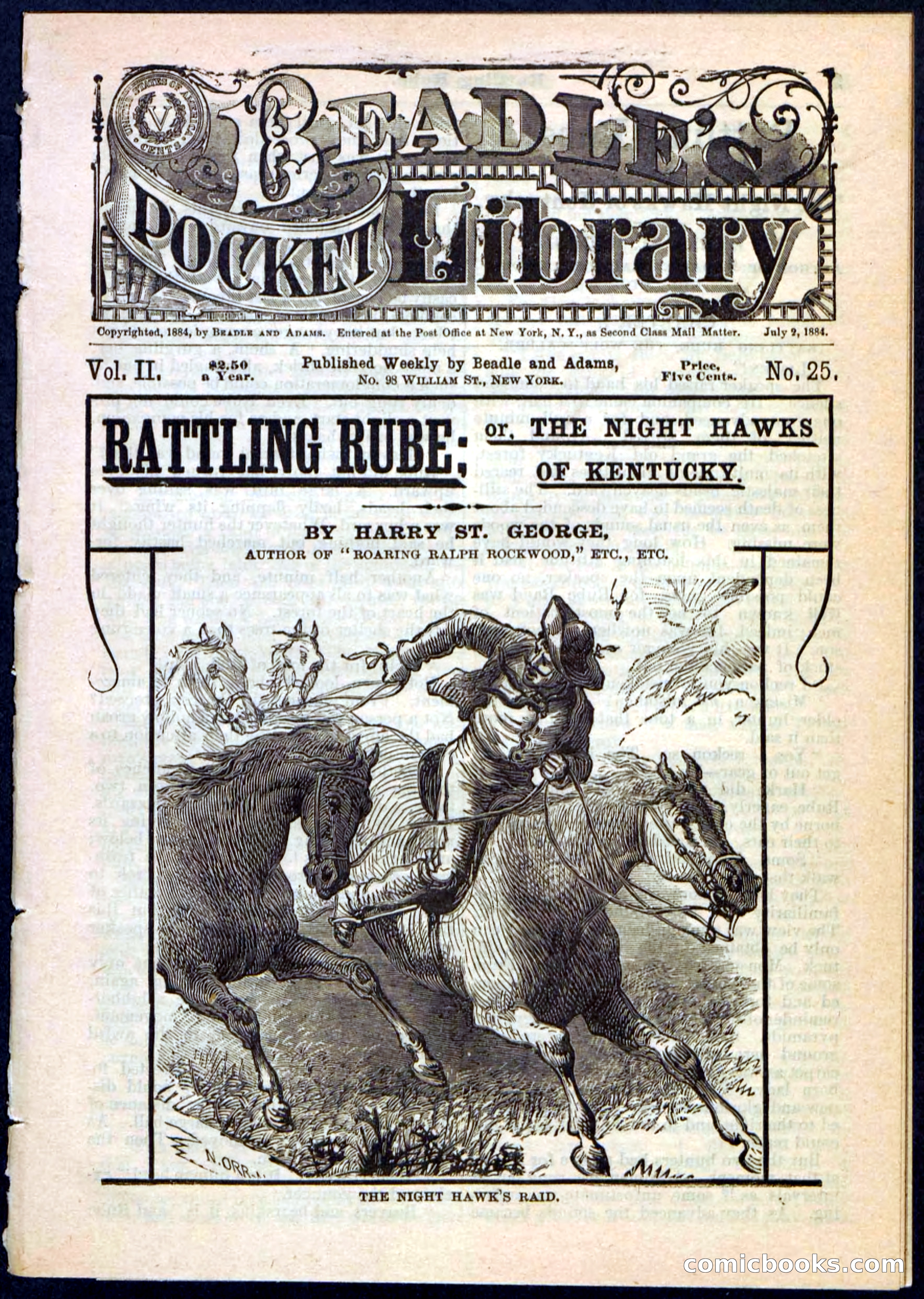 Beadle's Pocket Library, Vol. II, No. 25 — page 1 of 32